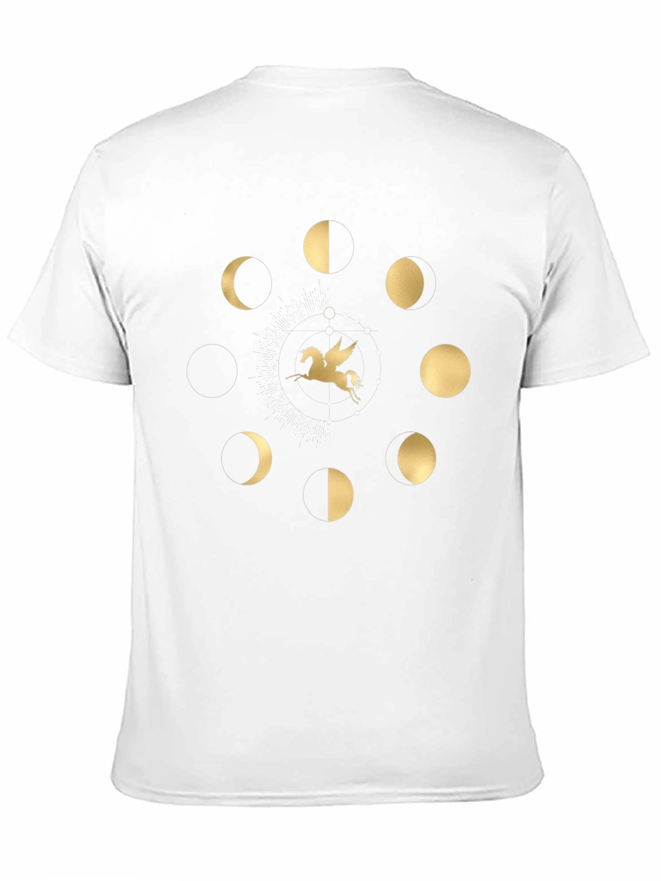 Pegasus & Moon Phases Black T-Shirt