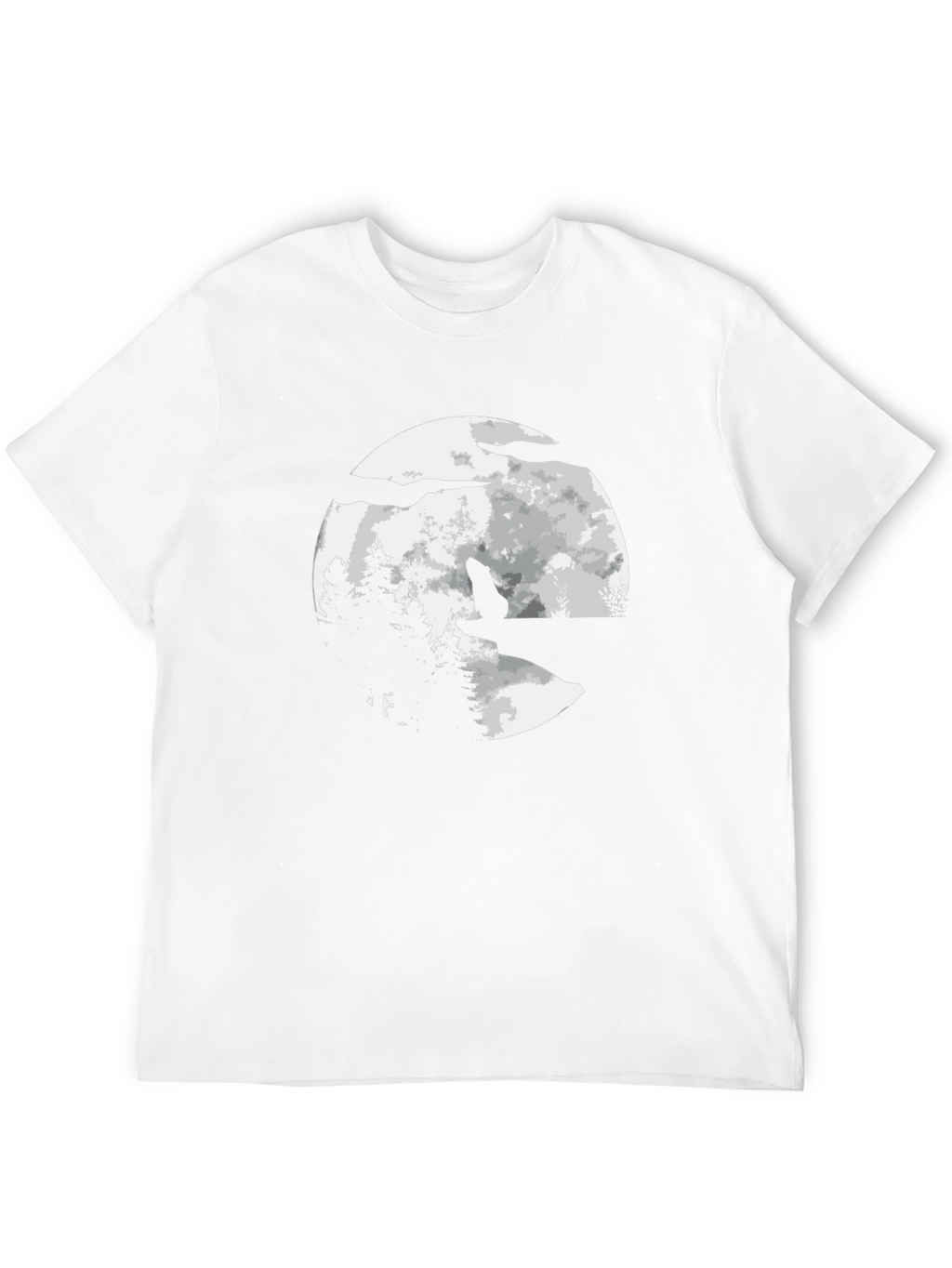Wolf Moon Graphic T-Shirt - Black Cotton Tee