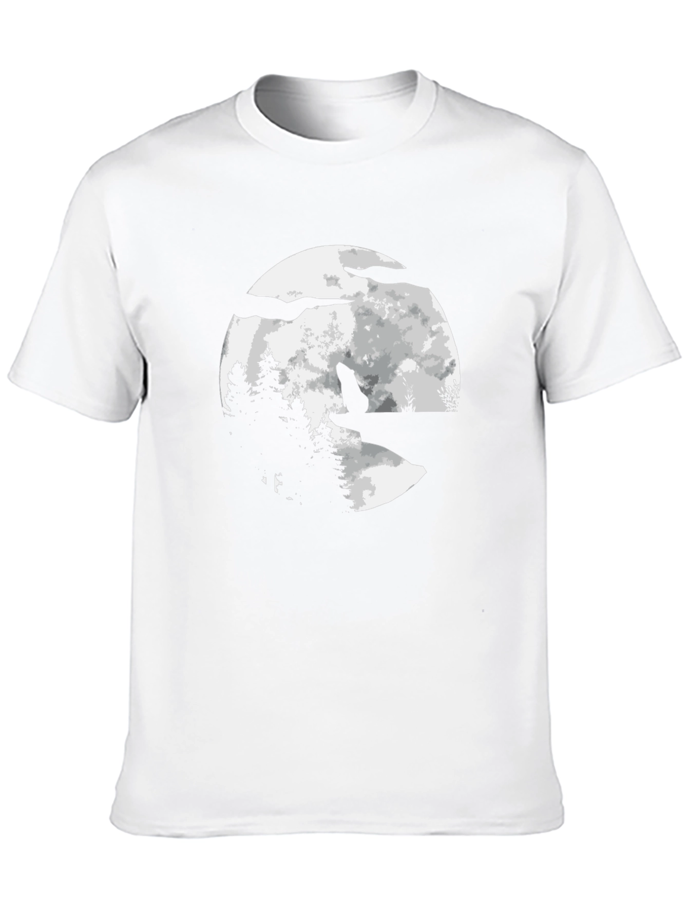 Wolf Moon Graphic T-Shirt - Black Cotton Tee