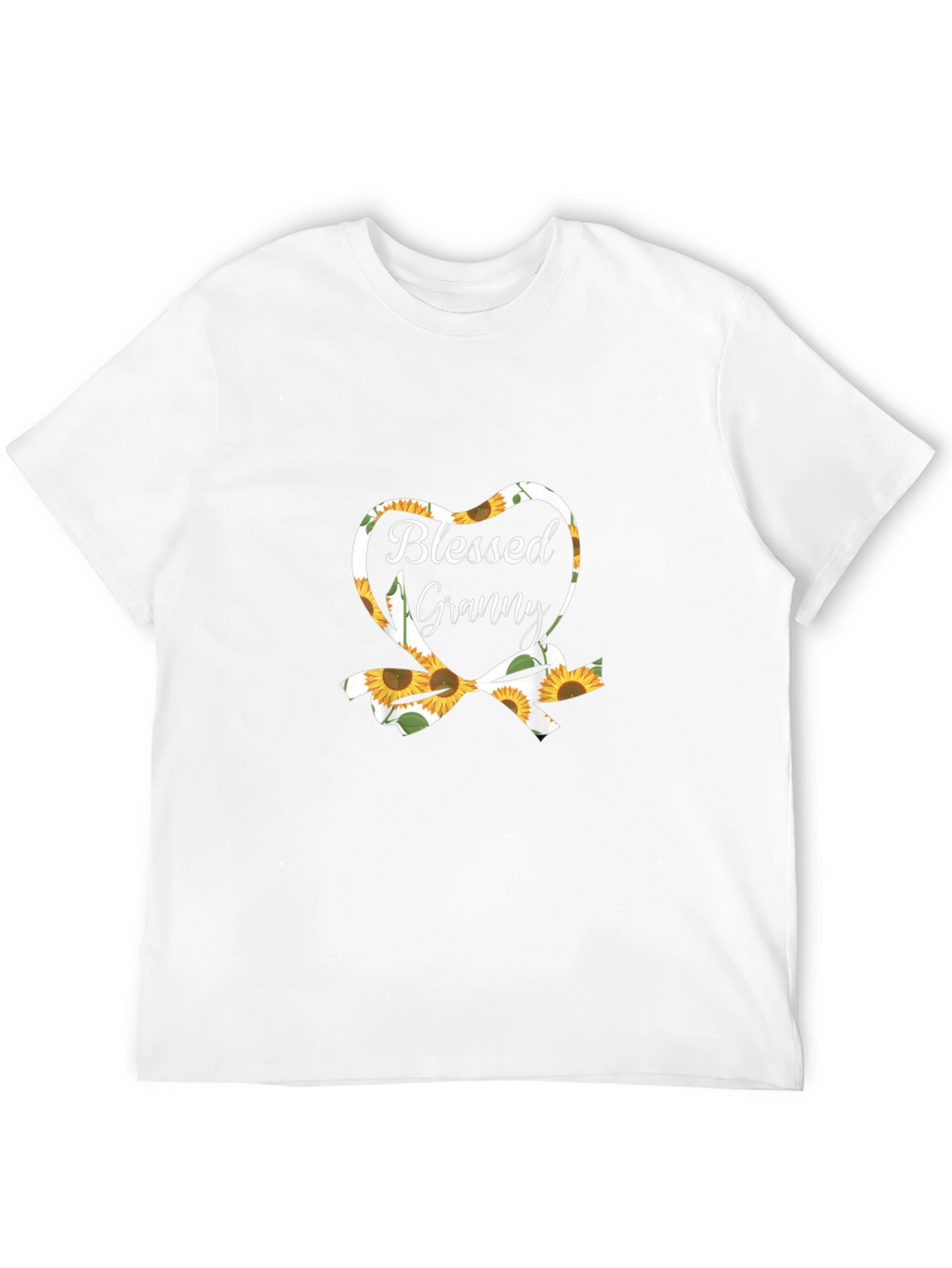Blessed Granny Sunflower Heart Graphic Tee