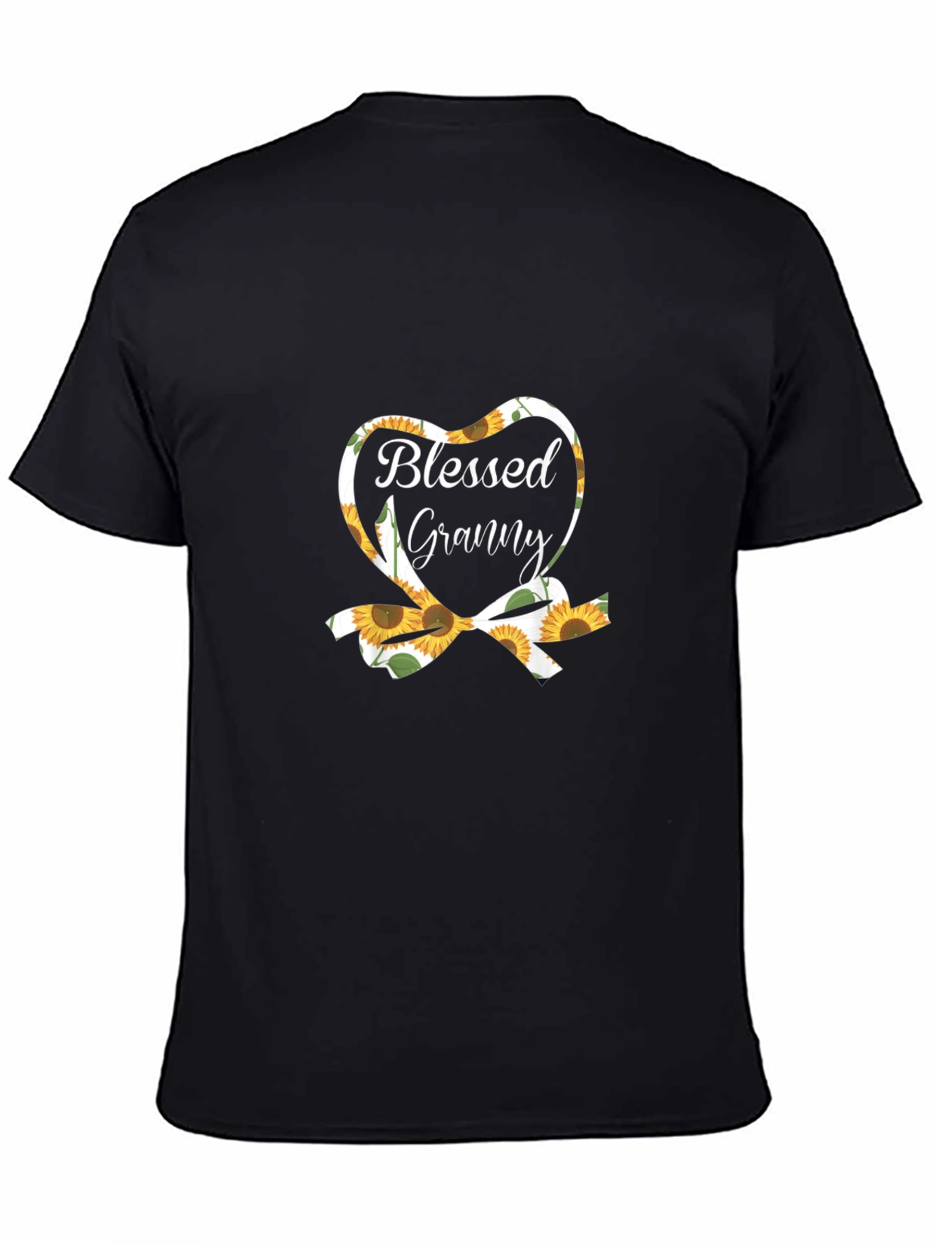 Blessed Granny Sunflower Heart Graphic Tee