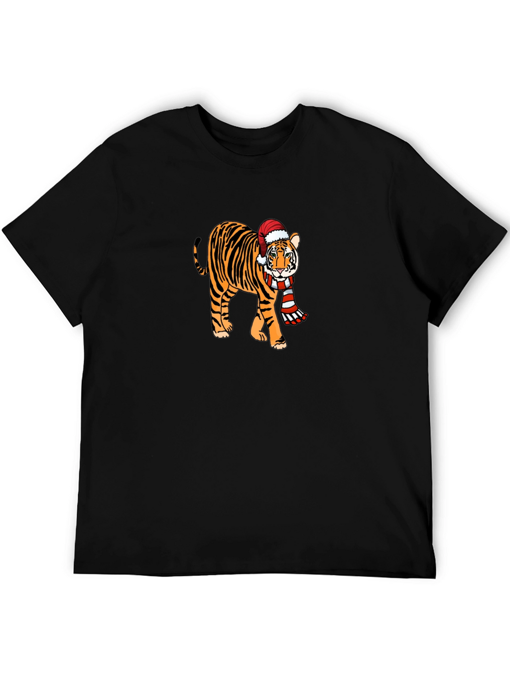 Festive Tiger Graphic Tee - Holiday Style!