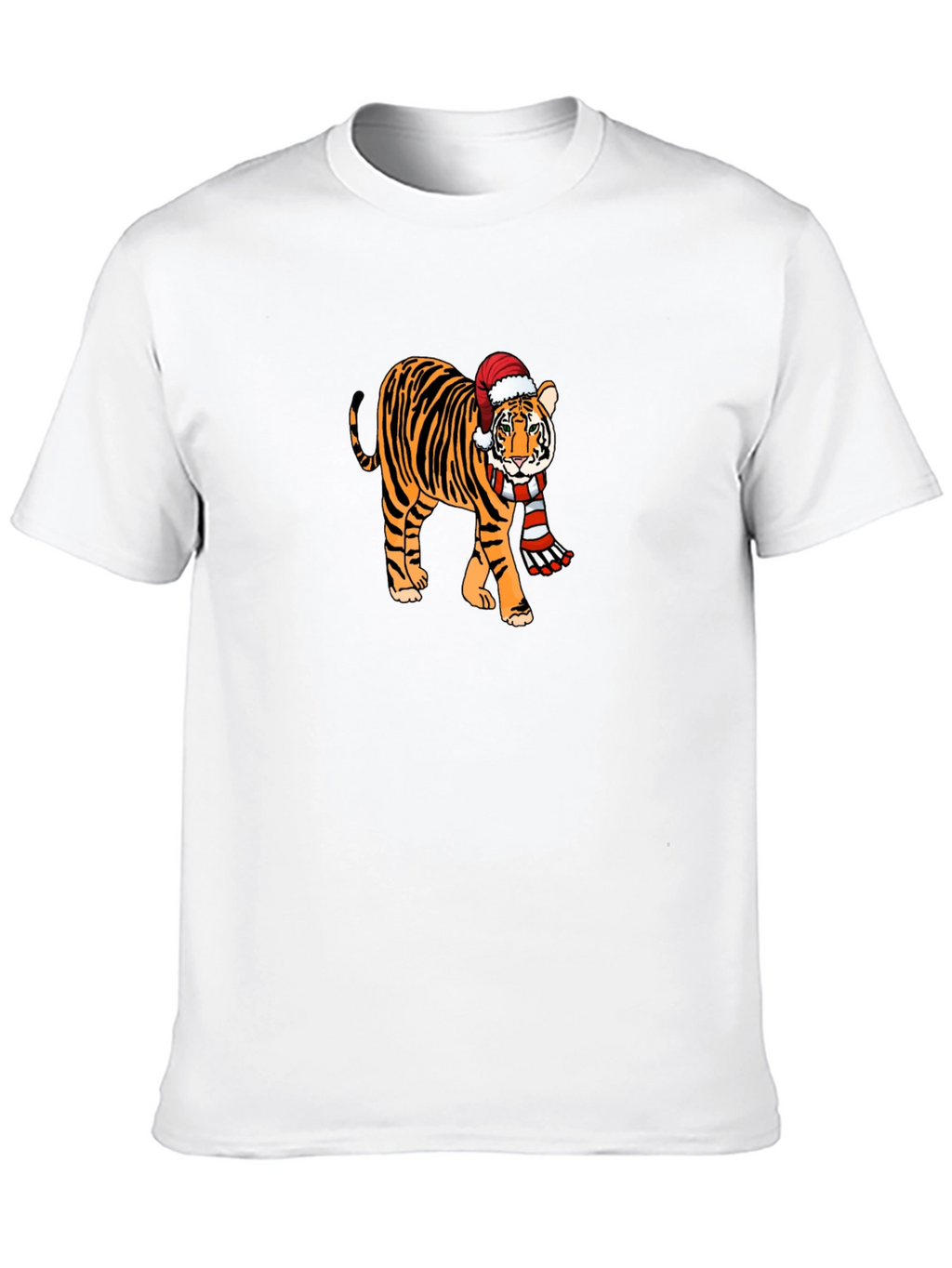 Festive Tiger Graphic Tee - Holiday Style!