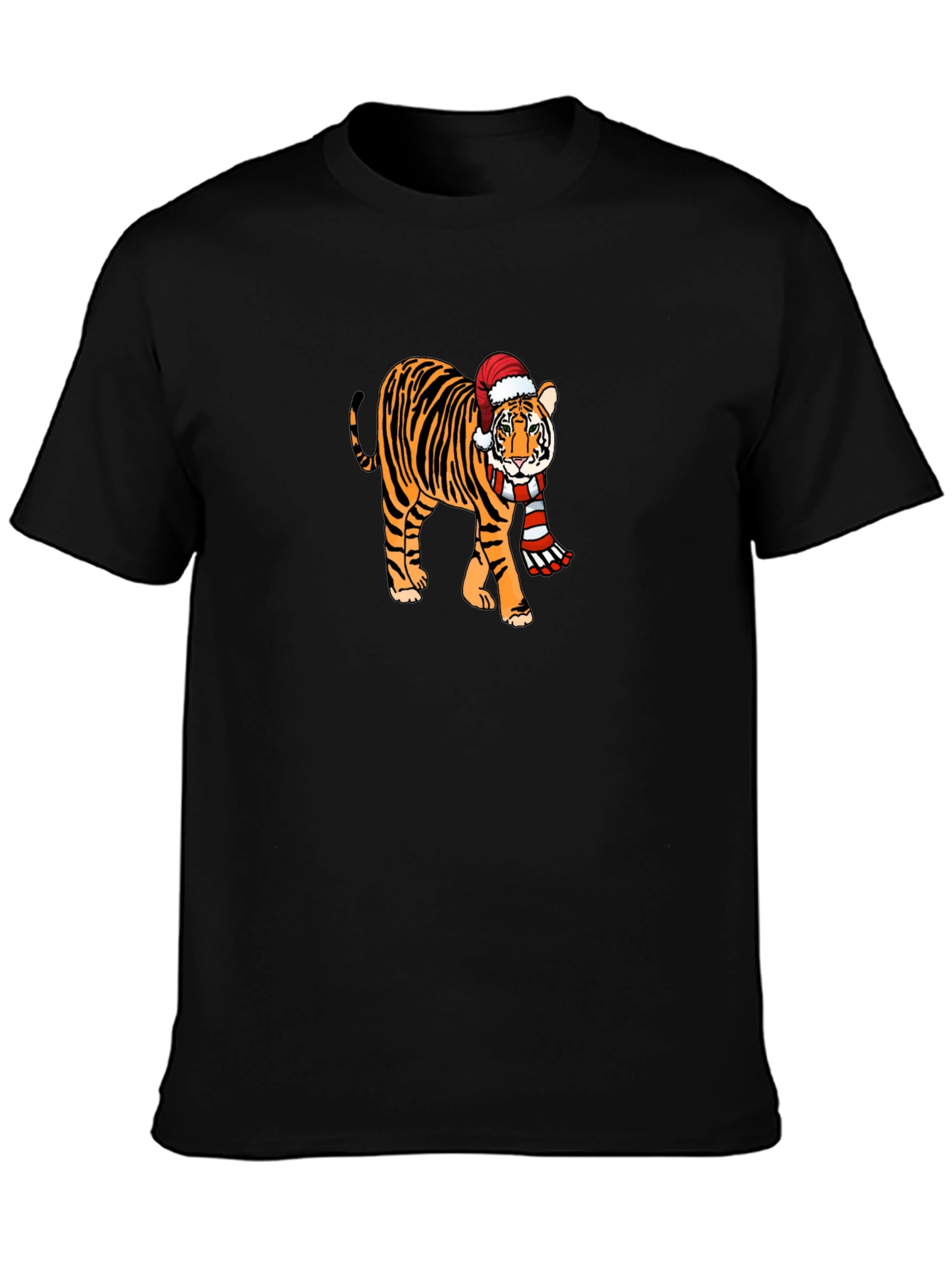 Festive Tiger Graphic Tee - Holiday Style!