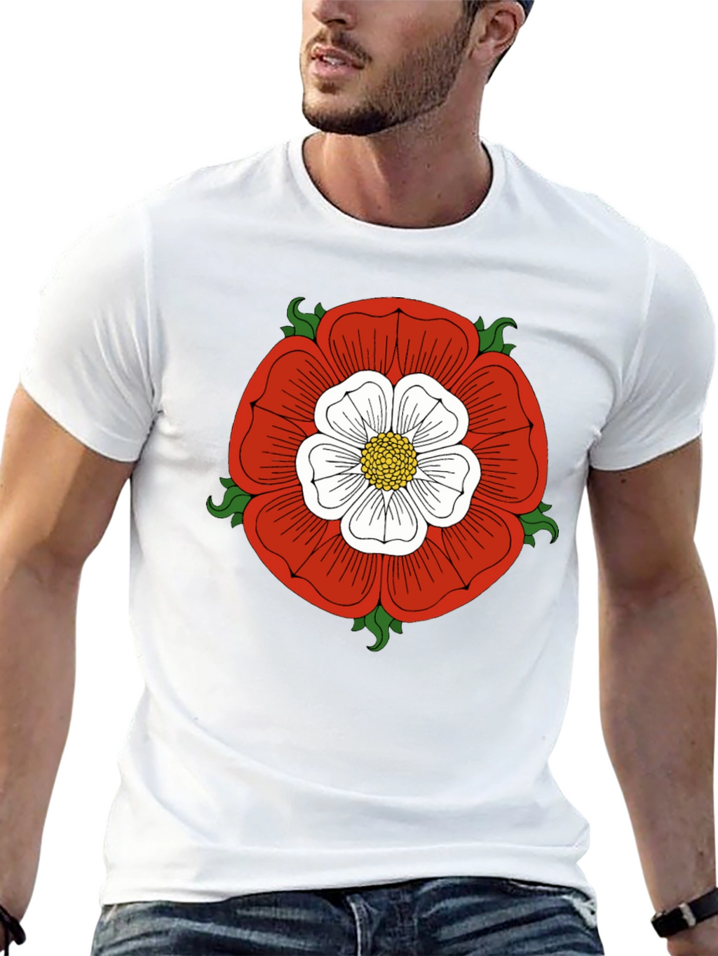 English Rose Graphic Tee - Classic Design