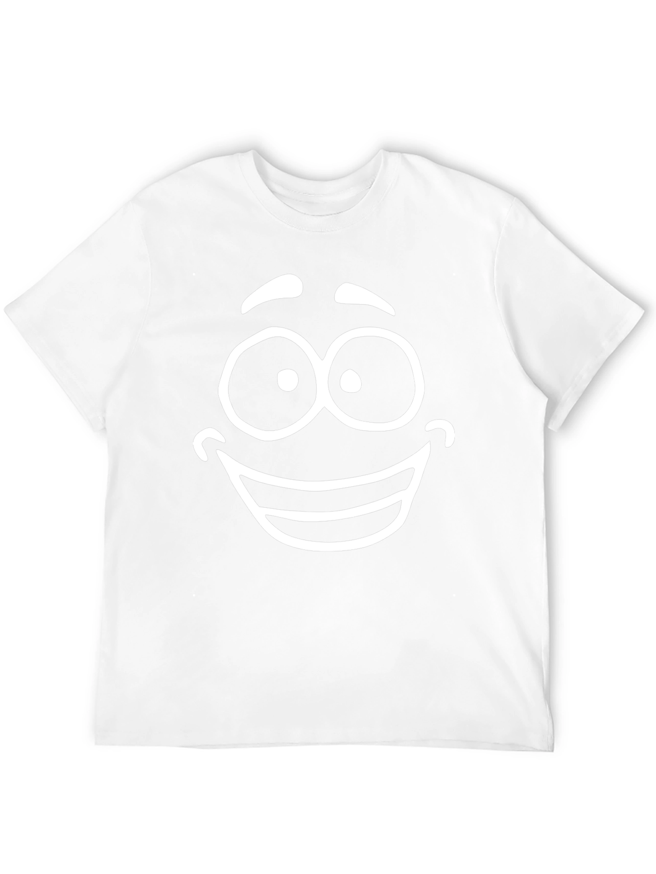 Smiling Face Graphic Tee - Classic Black Cotton
