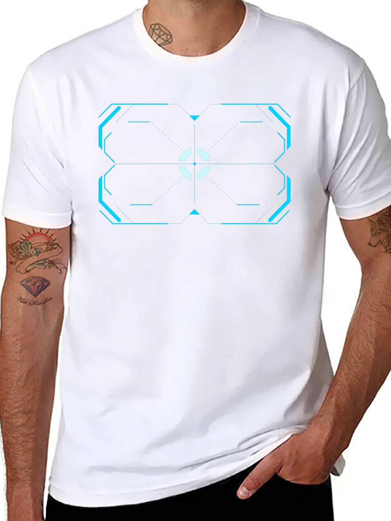 Cyberpunk Target T-Shirt - Black