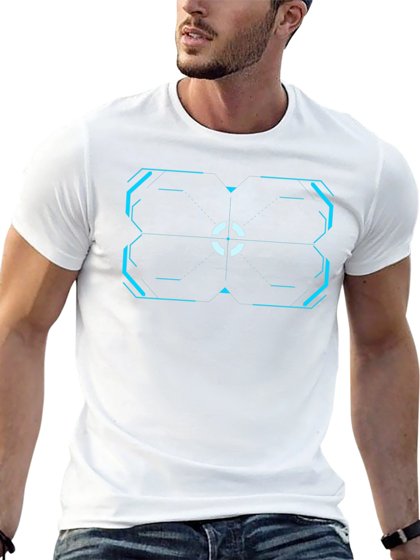 Cyberpunk Target T-Shirt - Black