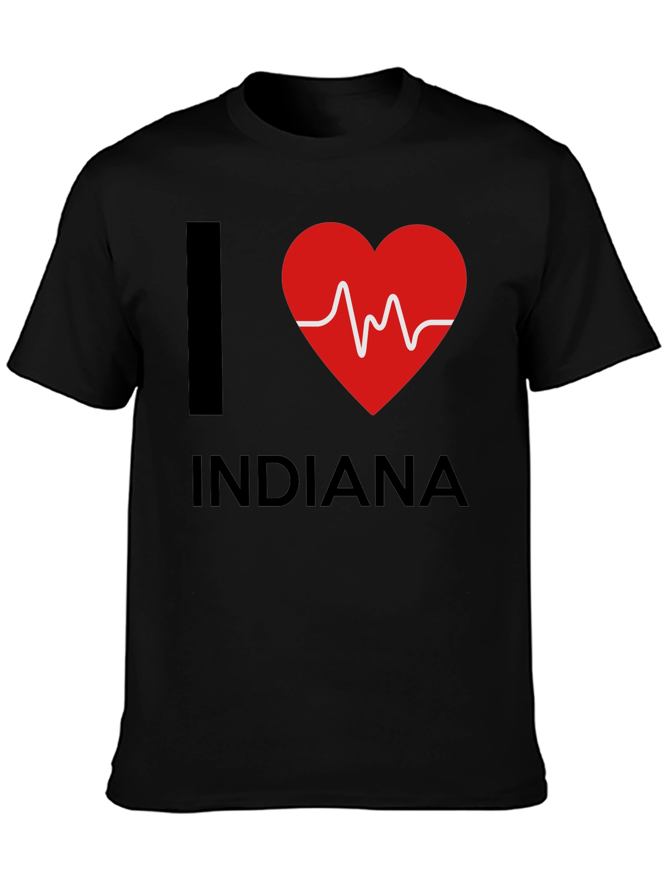 I Heart Indiana Graphic Tee - Black