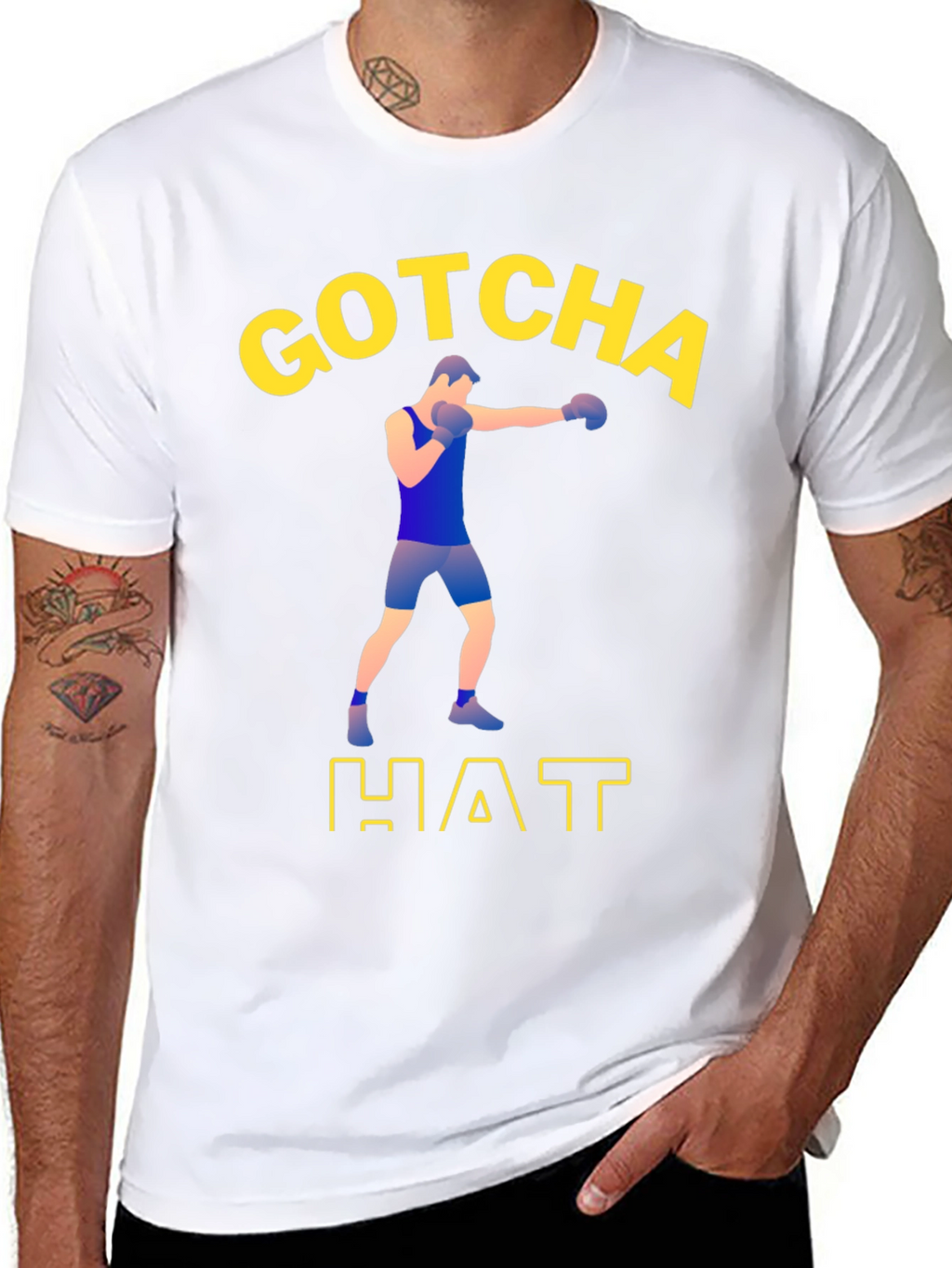 Gotcha Hat Boxing T-Shirt - Menswear
