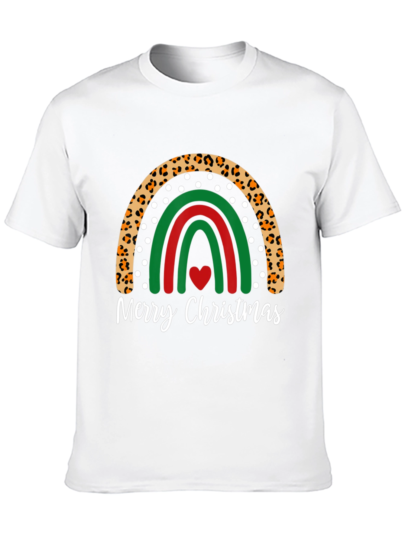 Merry Christmas Rainbow Graphic Tee