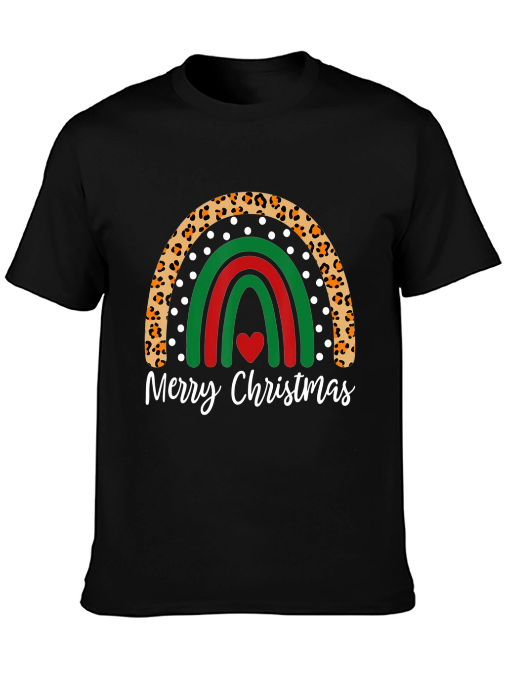 Merry Christmas Rainbow Graphic Tee