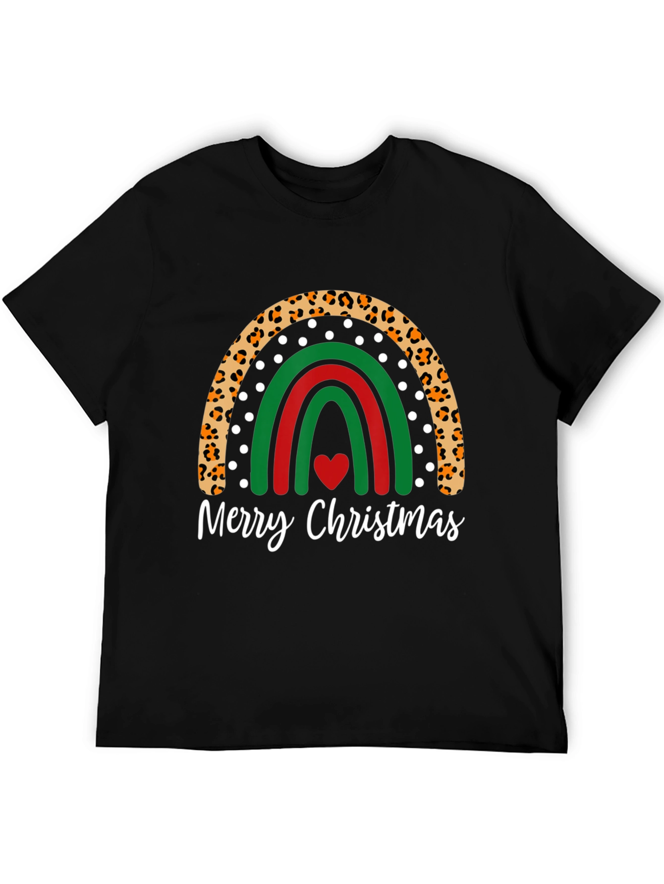 Merry Christmas Rainbow Graphic Tee