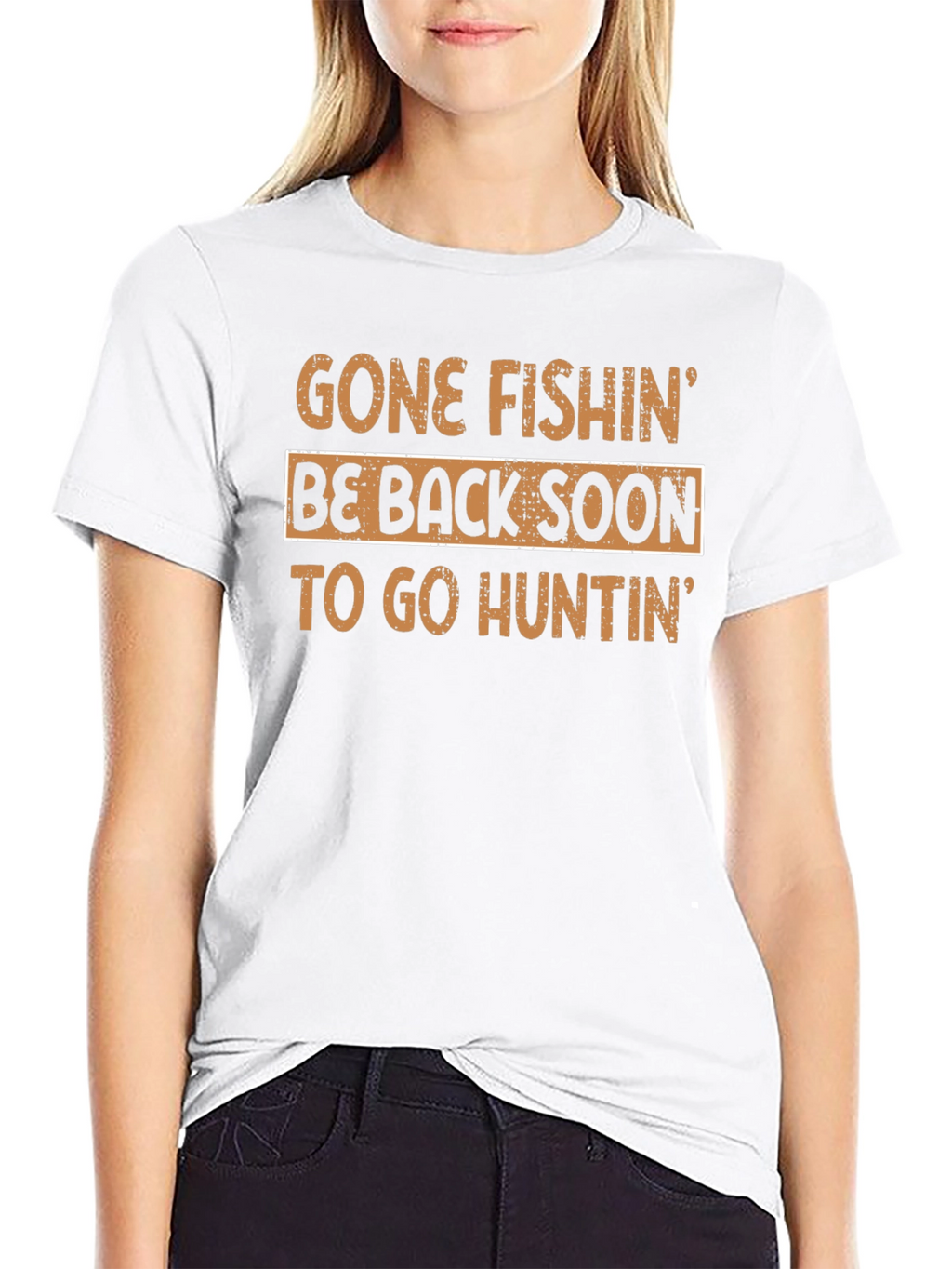 Gone Fishing Be Back Soon Mens Tee