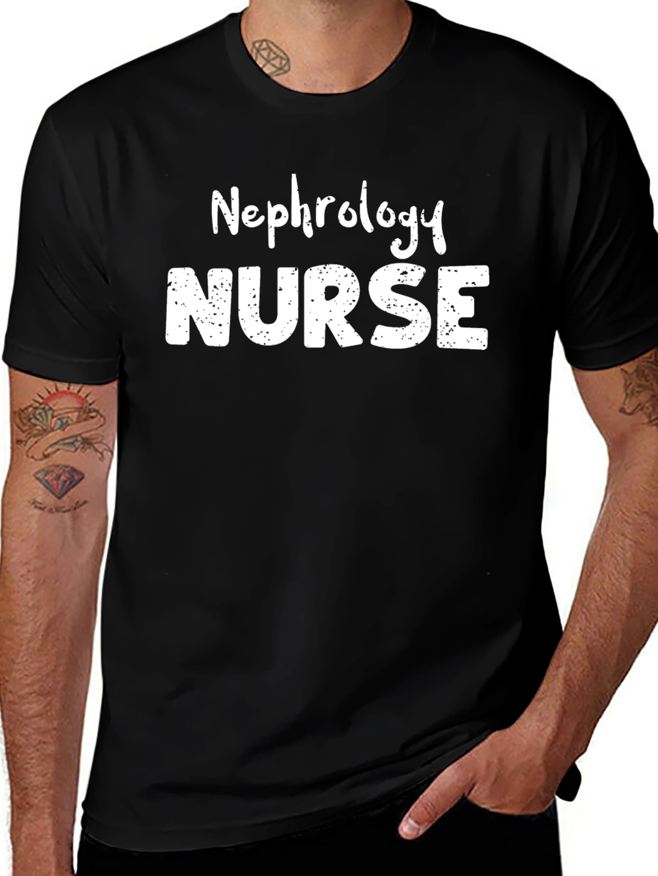 Nephrology Nurse T-Shirt - Black Cotton Tee