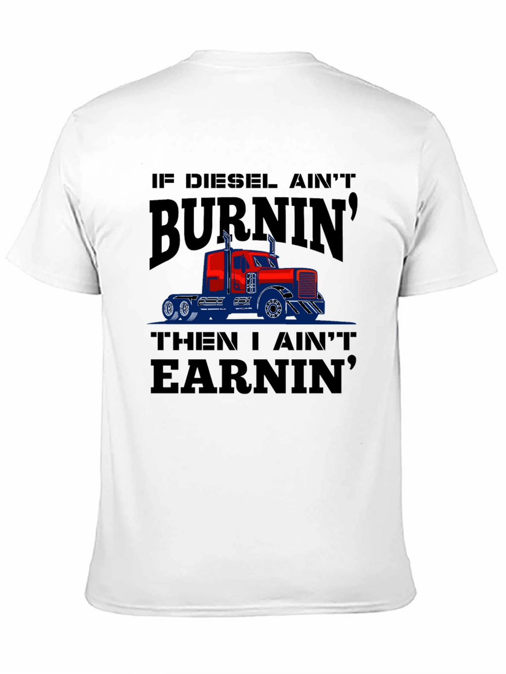 Diesel Burnin Trucker T-Shirt - Mens Black Tee