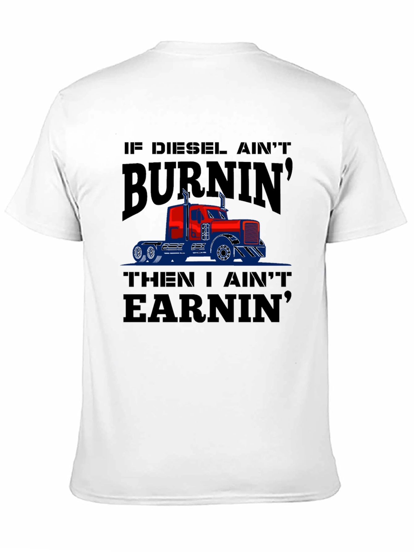 Diesel Burnin Trucker T-Shirt - Mens Black Tee