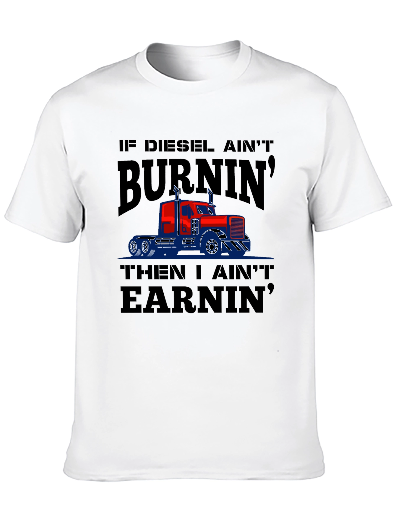 Diesel Burnin Trucker T-Shirt - Mens Black Tee