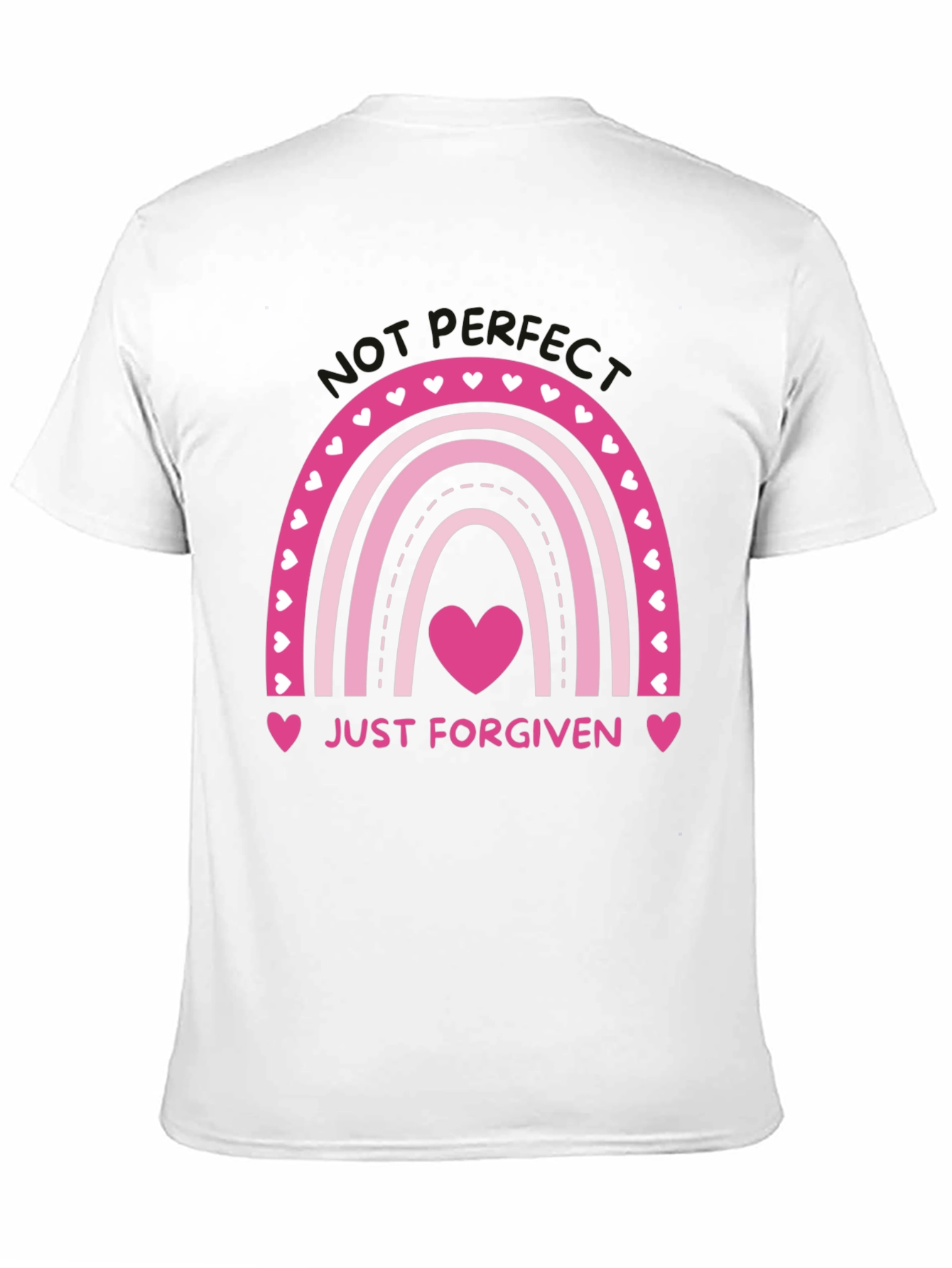 Just Forgiven Rainbow Heart Graphic Tee