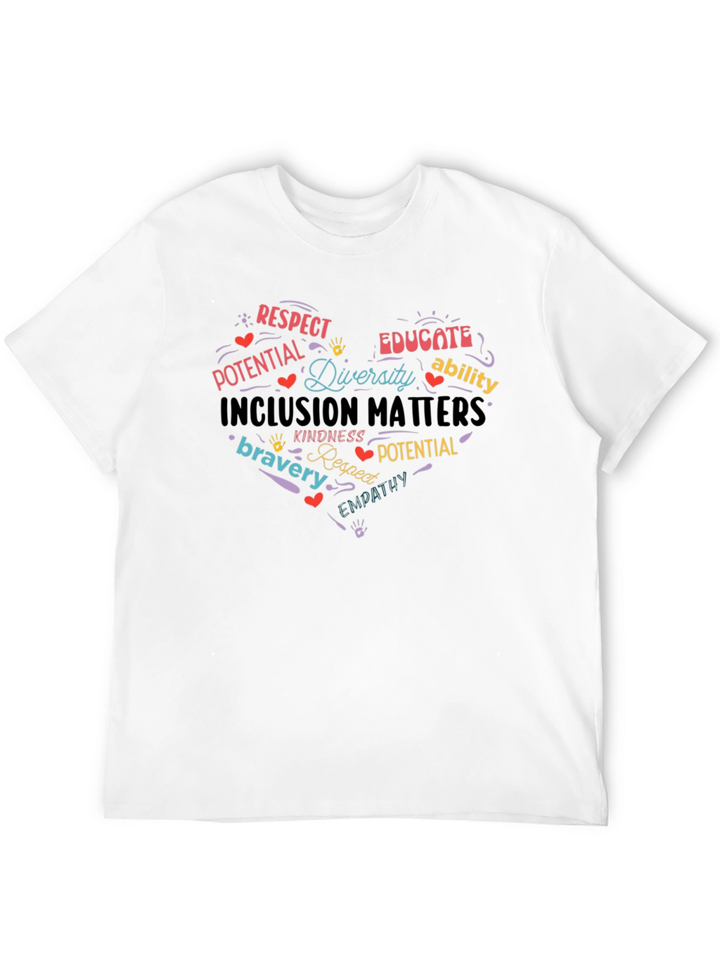Inclusion Matters Heart T-Shirt - Respect Diversity Empathy