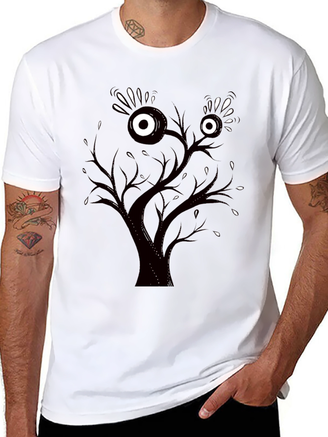 Eye Tree Graphic Tee - Mens Black T-Shirt