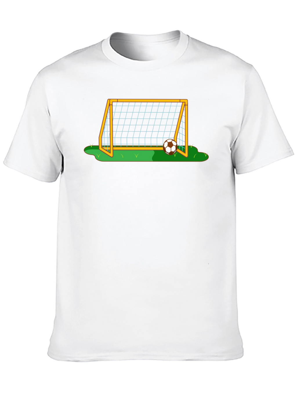 Soccer Goal Graphic Tee - Black Cotton T-Shirt