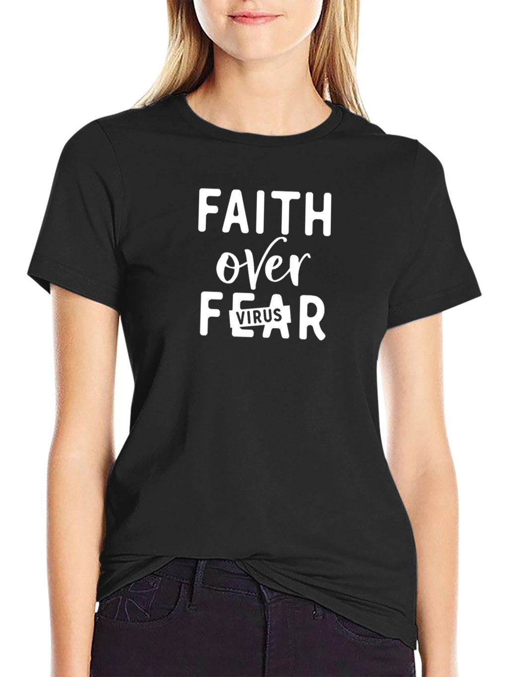Faith Over Fear T-Shirt - Inspirational Graphic Tee