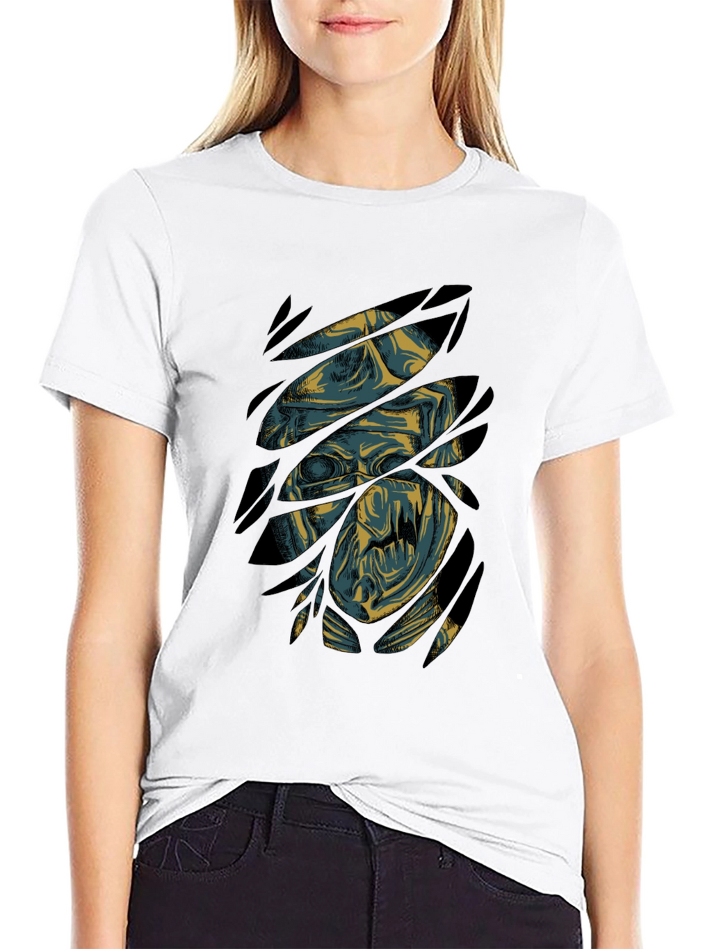 Mummy Graphic Print Black T-Shirt