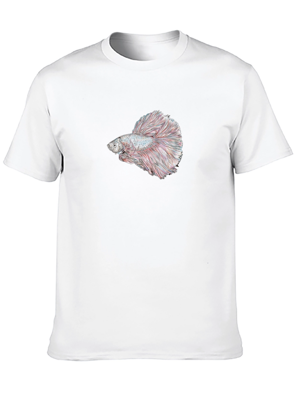 Betta Fish Graphic Tee - Black Cotton T-Shirt