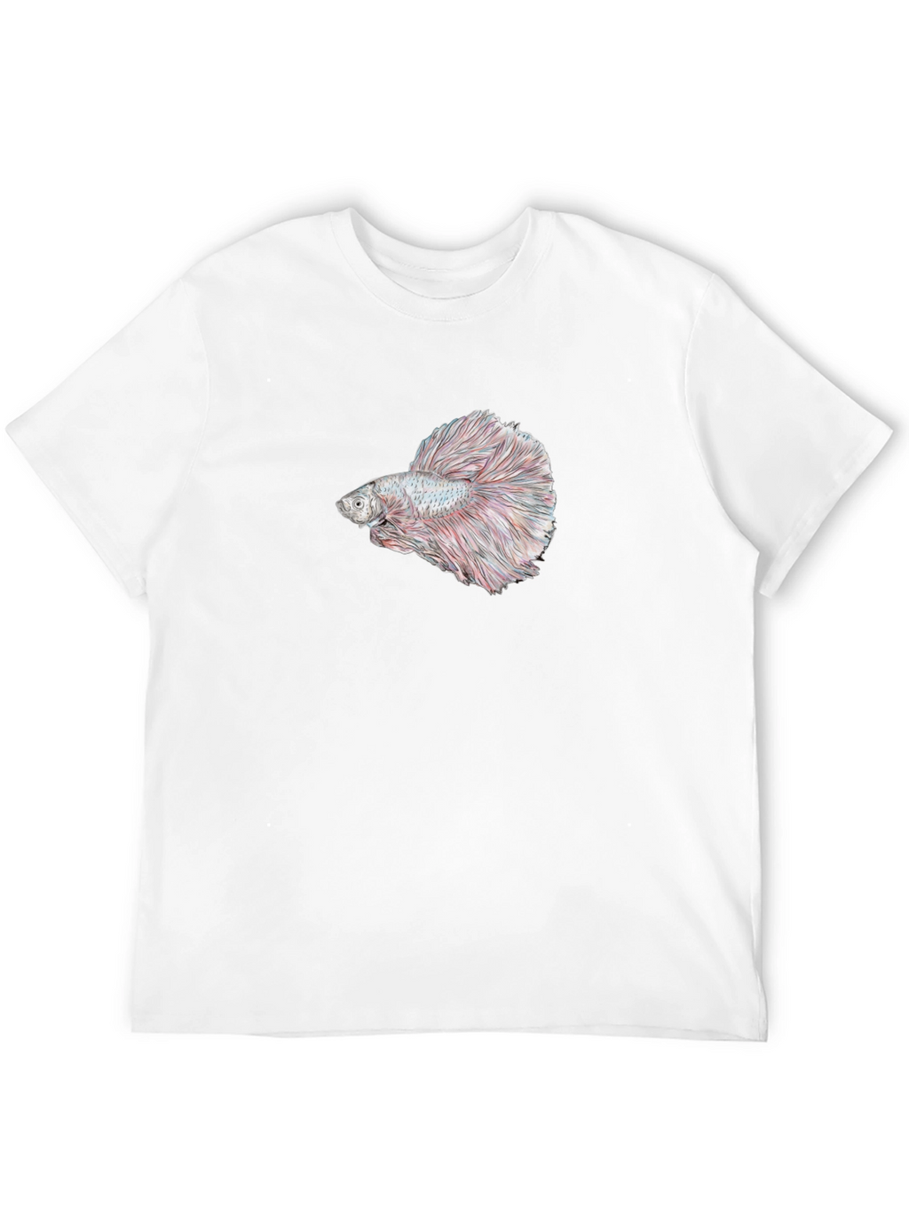 Betta Fish Graphic Tee - Black Cotton T-Shirt