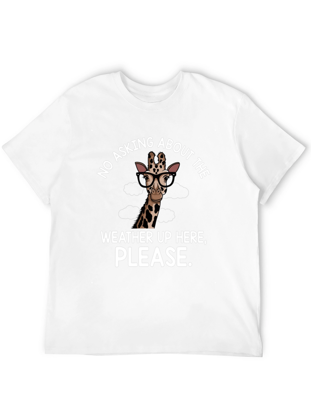 Funny Giraffe Weather T-Shirt - Novelty Tee