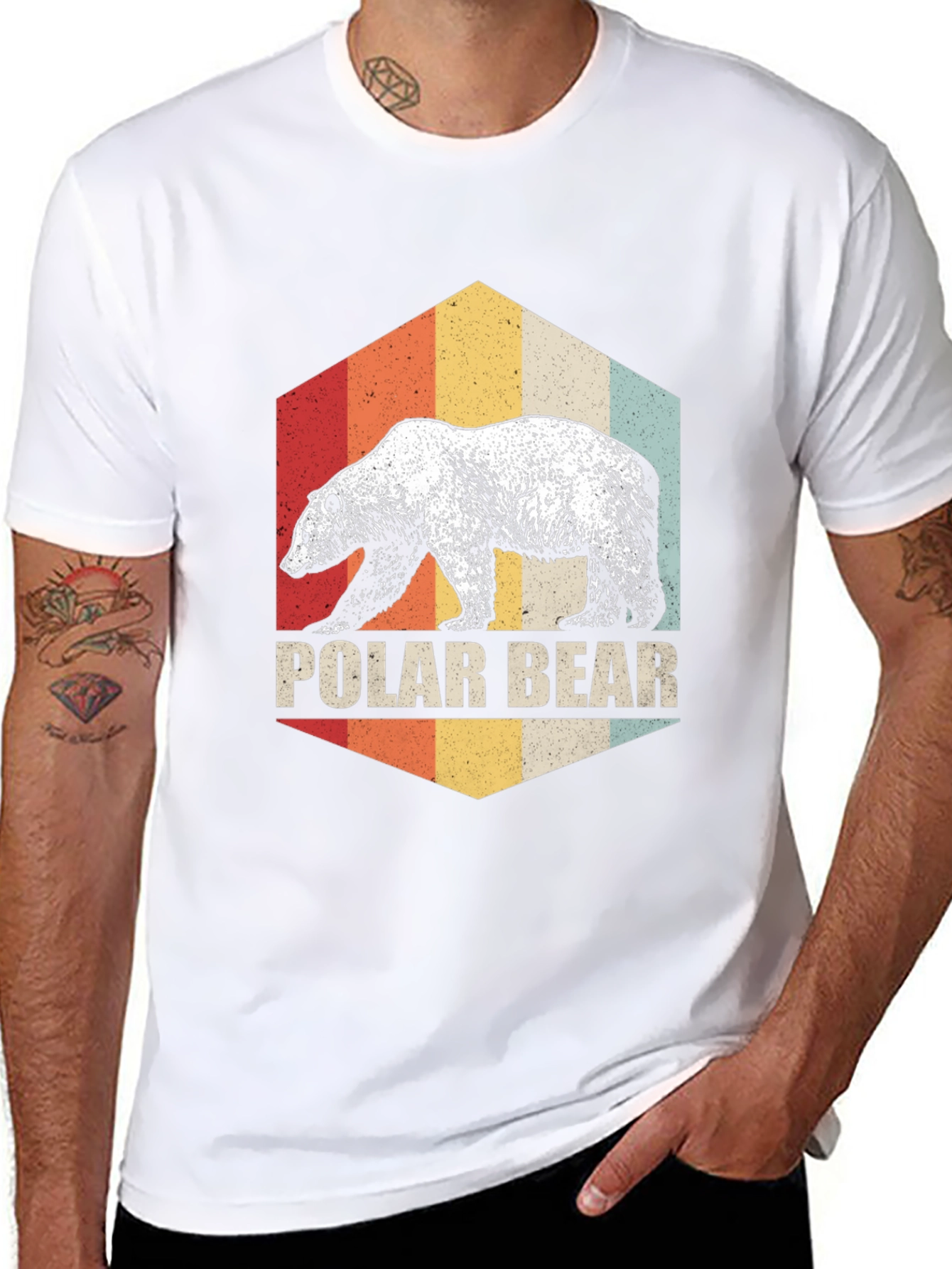 Vintage Polar Bear T-Shirt - Retro Style Design