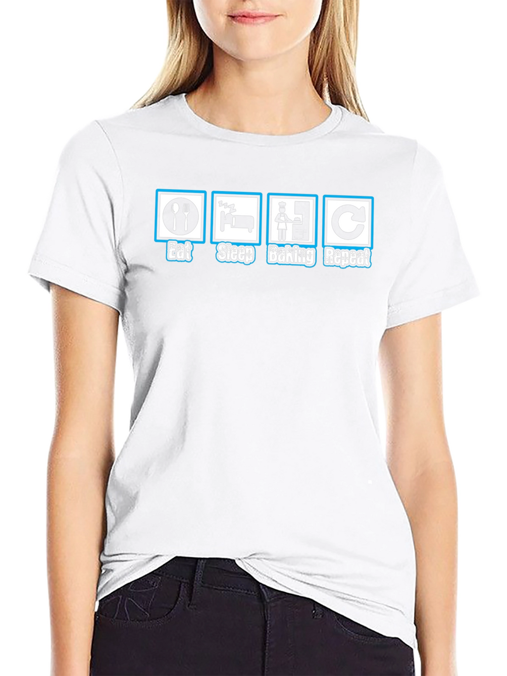 Eat Sleep Baking Repeat Graphic T-Shirt
