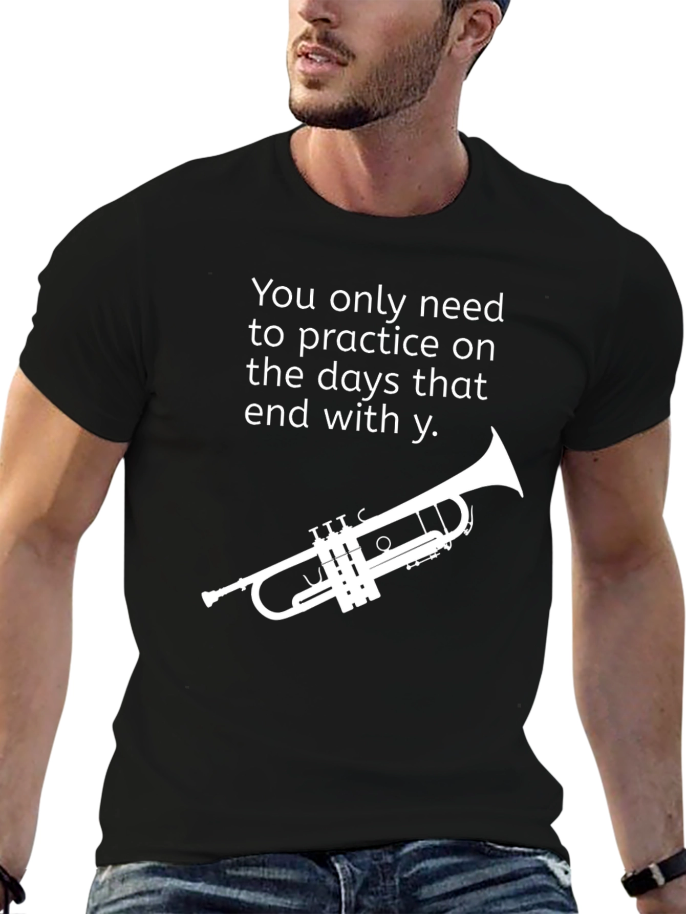 Practice Days Trumpet Graphic Tee - Black