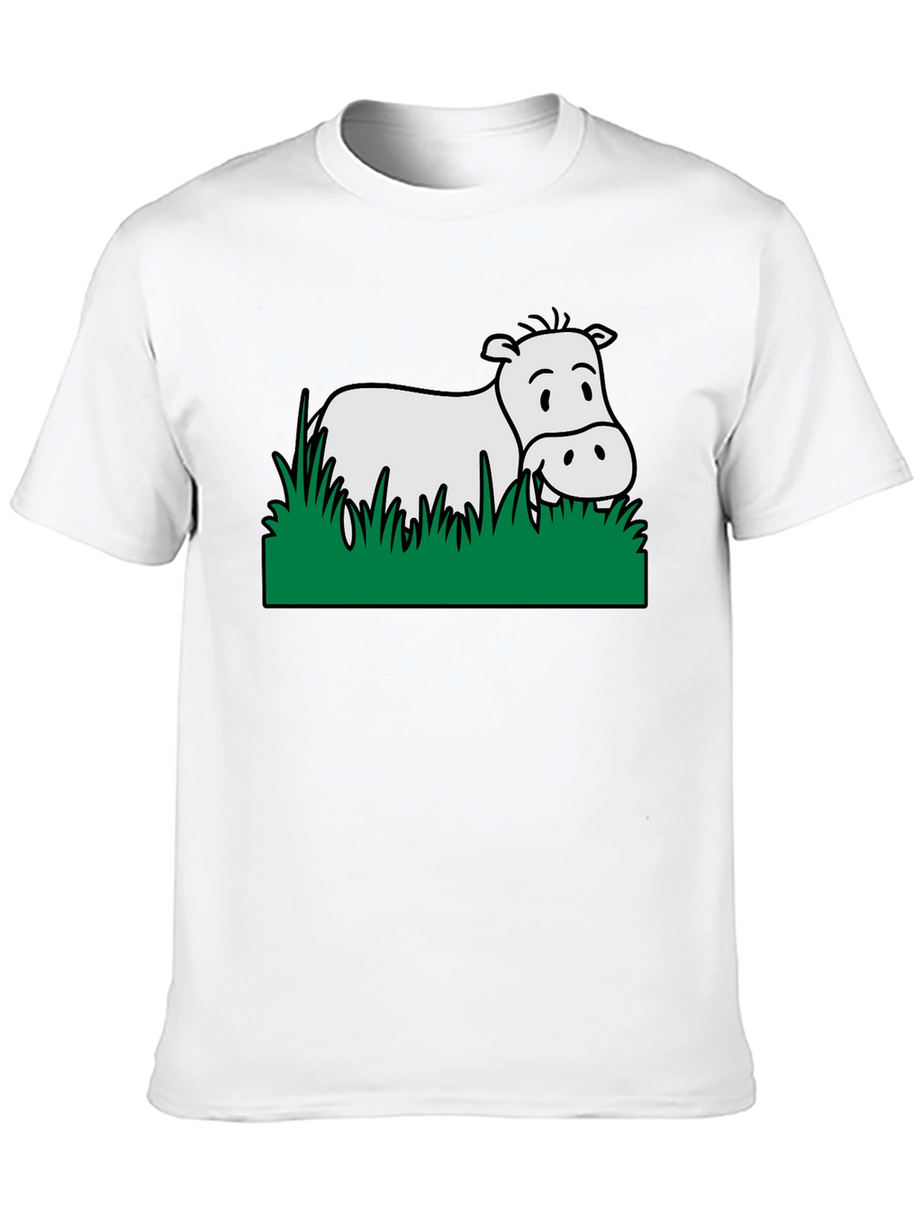 Hippo in Grass Graphic Tee