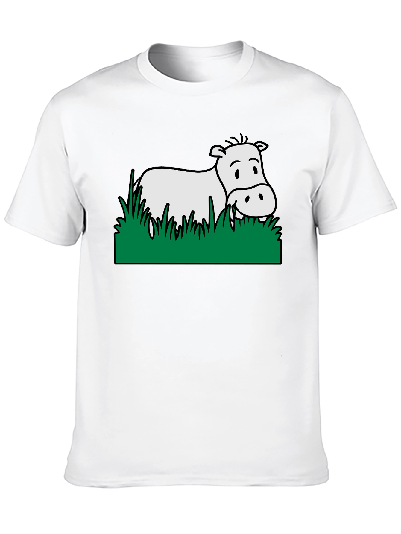 Hippo in Grass Graphic Tee