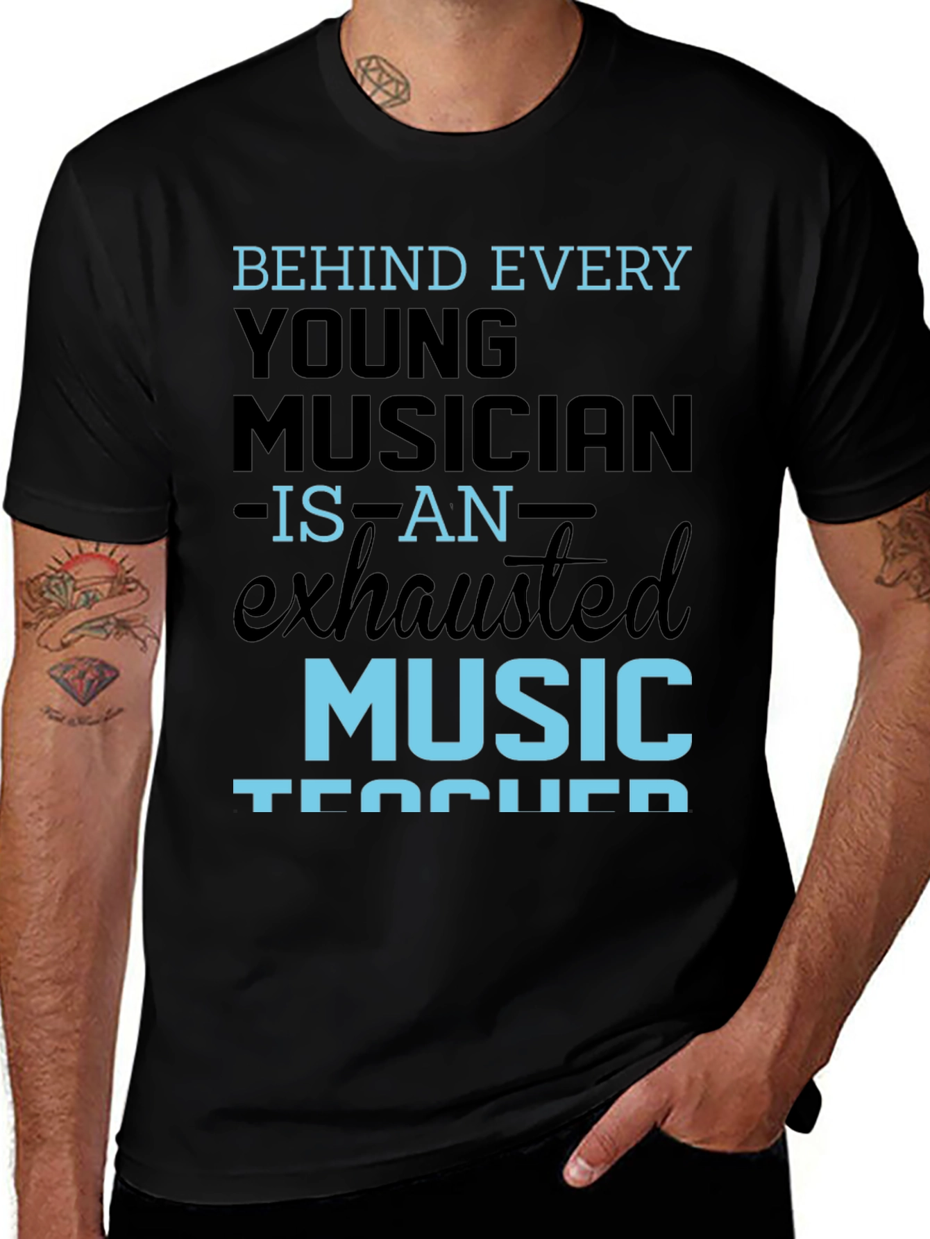 Exhausted Music Teacher T-Shirt