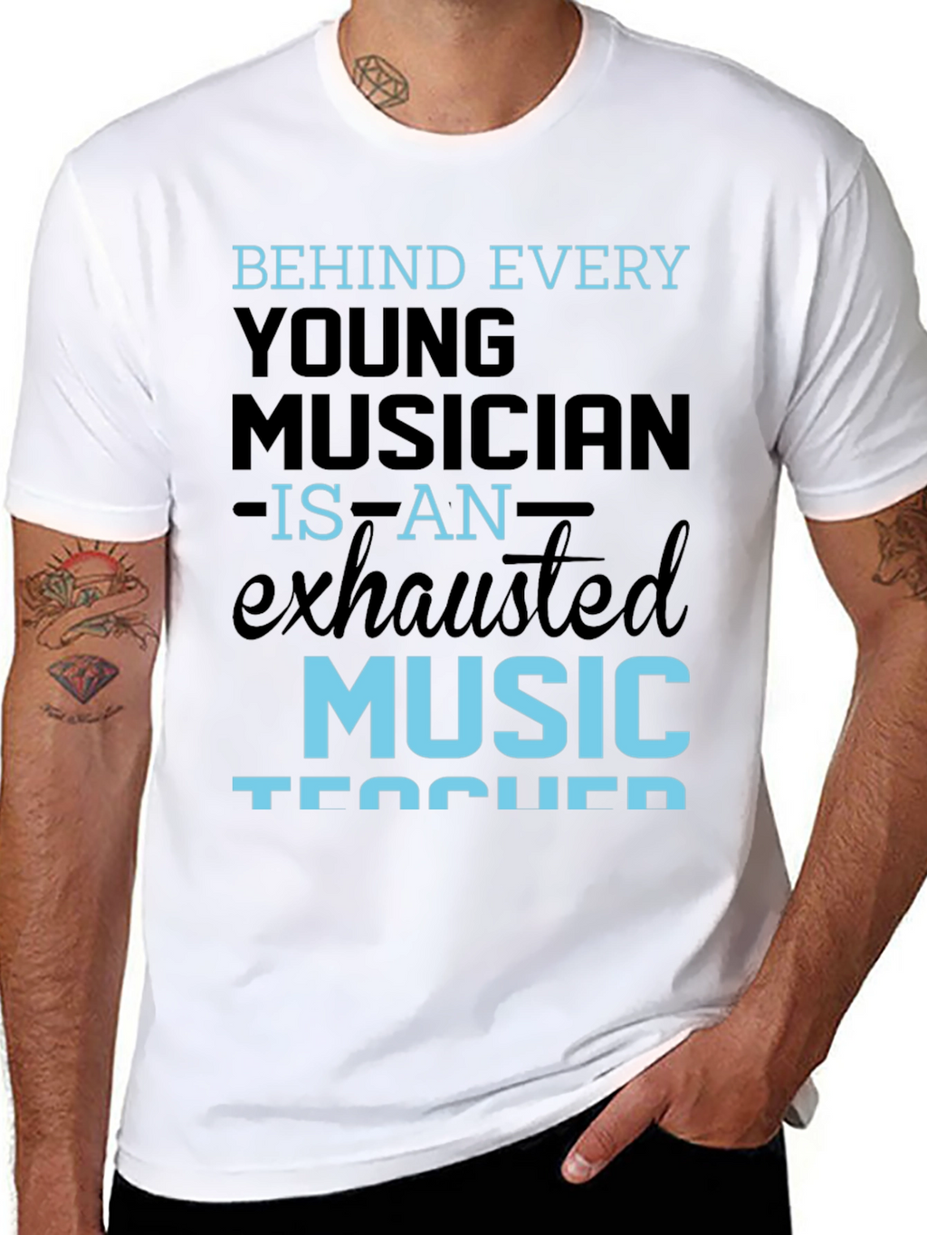 Exhausted Music Teacher T-Shirt