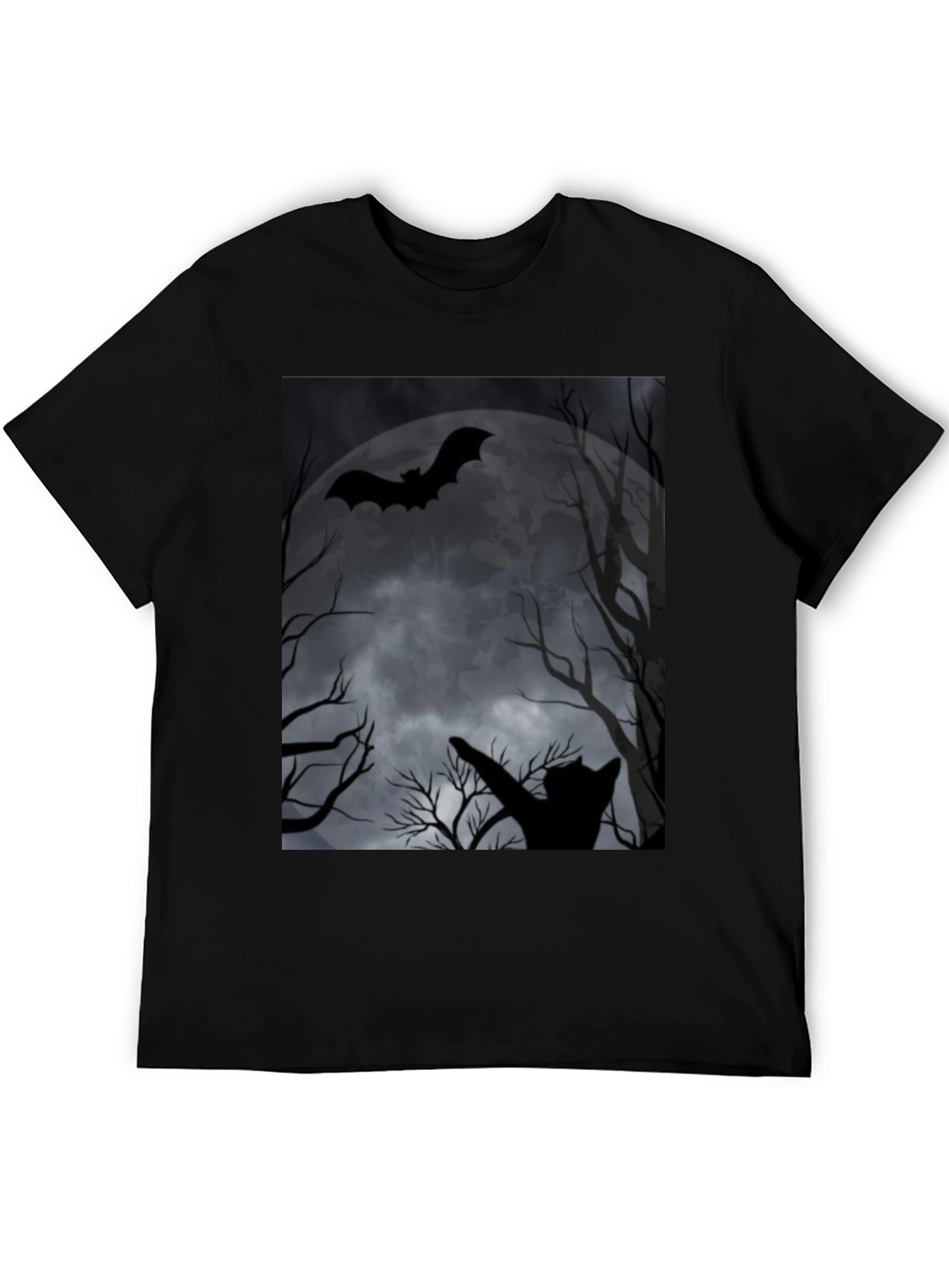 Halloween Cat & Bat T-Shirt