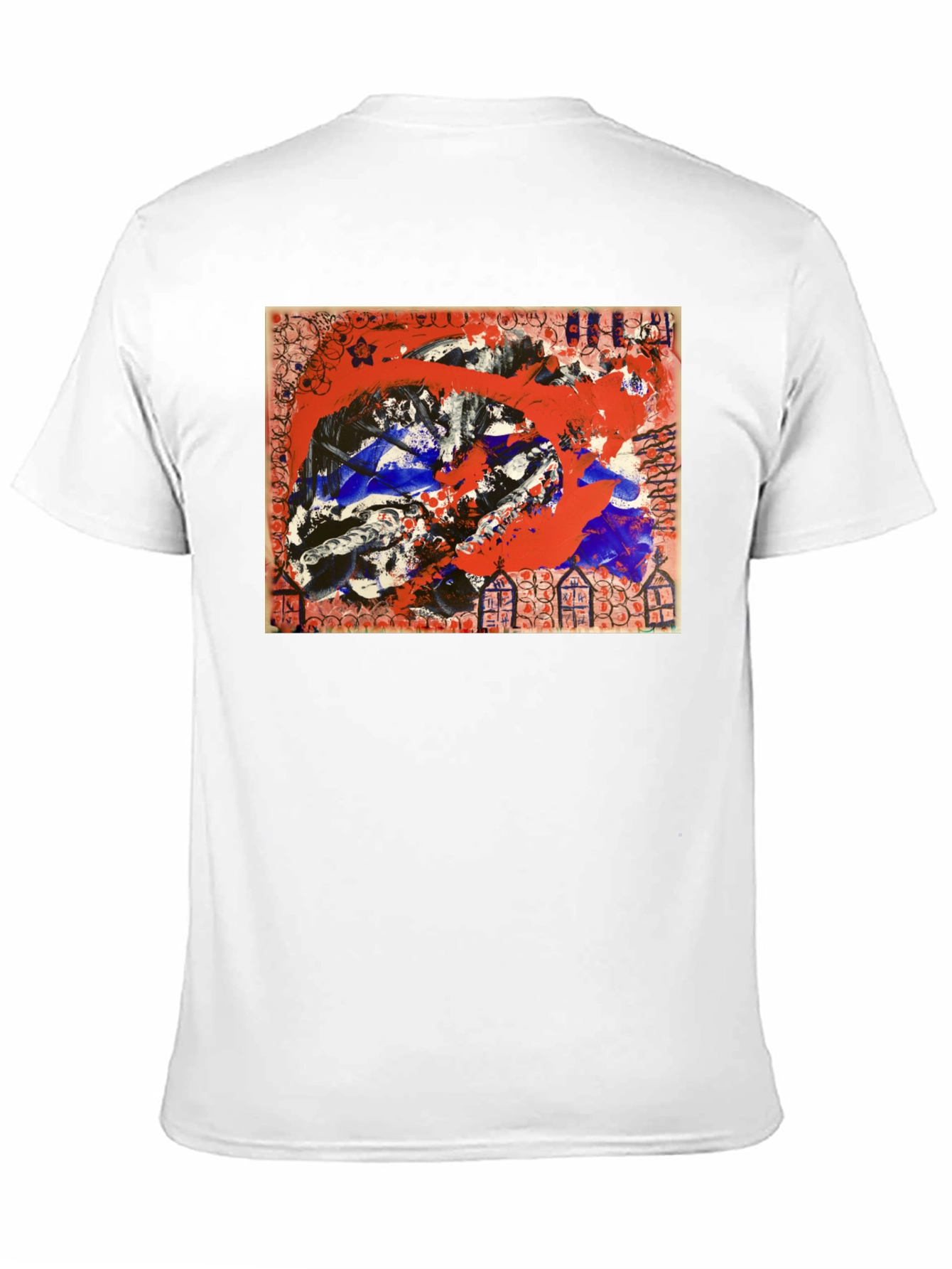 Abstract Art Graphic Tee - Mens Black T-Shirt