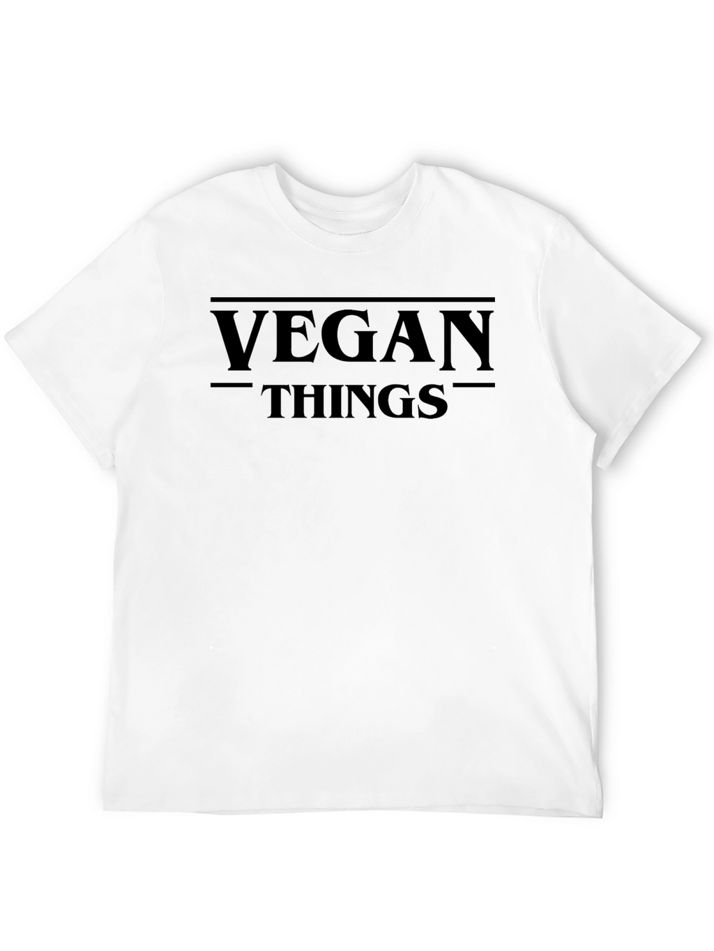 Vegan Things Graphic T-Shirt - Trendy Black Tee