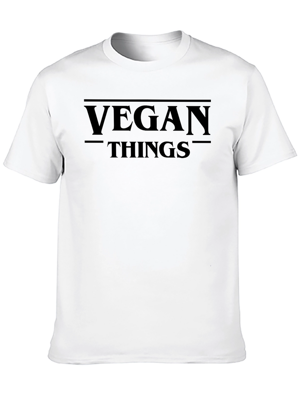 Vegan Things Graphic T-Shirt - Trendy Black Tee