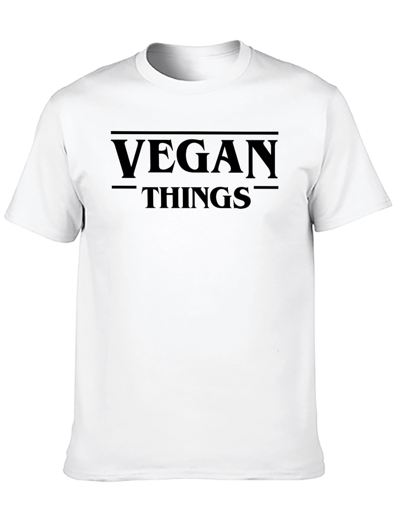 Vegan Things Graphic T-Shirt - Trendy Black Tee