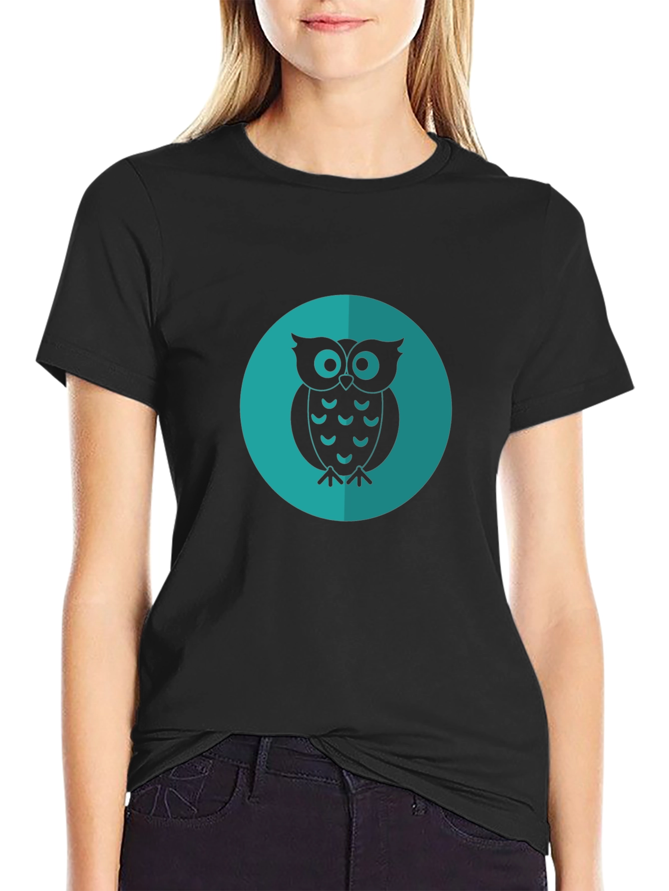 Owl Graphic Tee - Cool & Casual Black T-Shirt