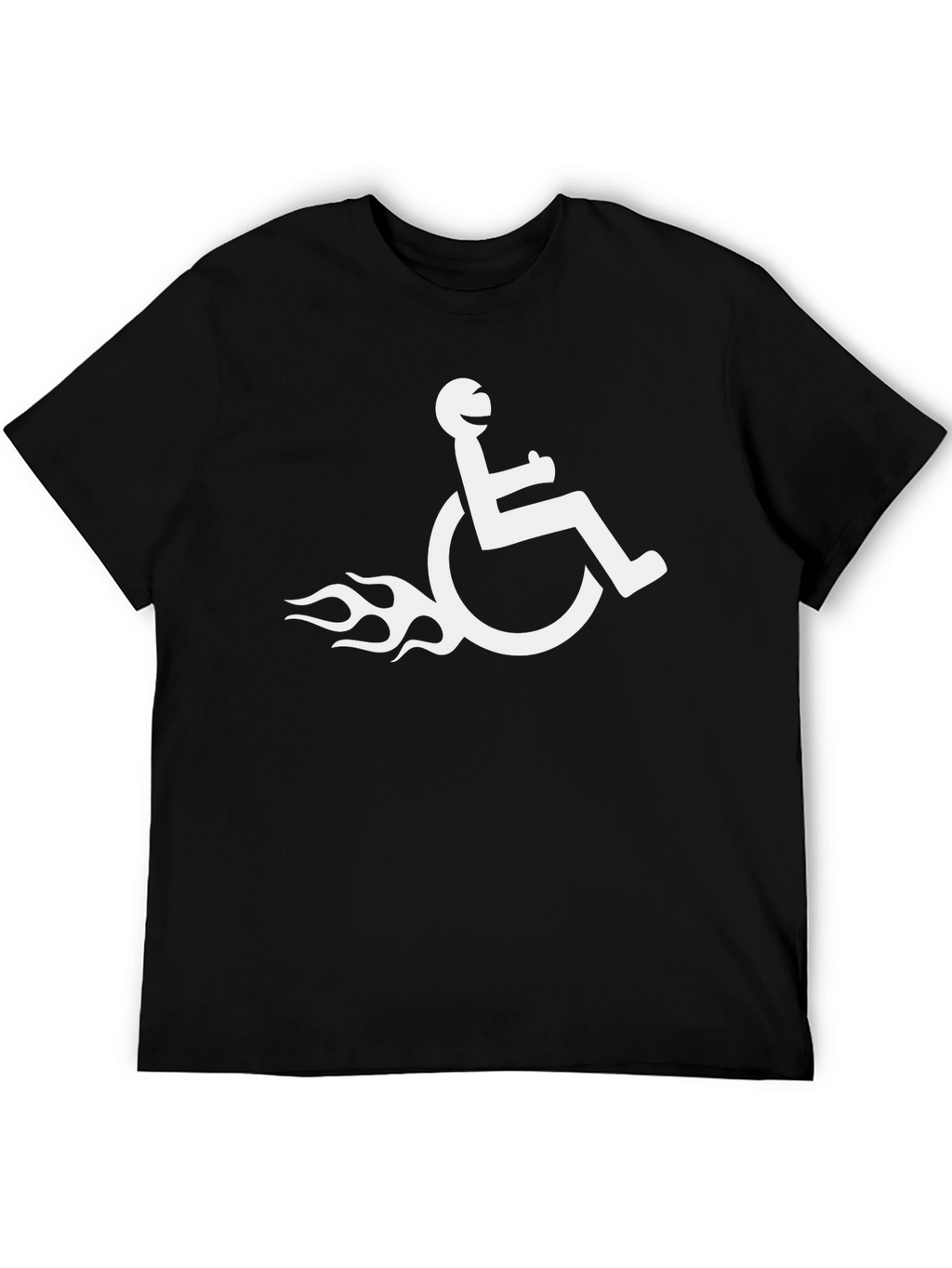 Black T-Shirt - Wheelchair Rider Design