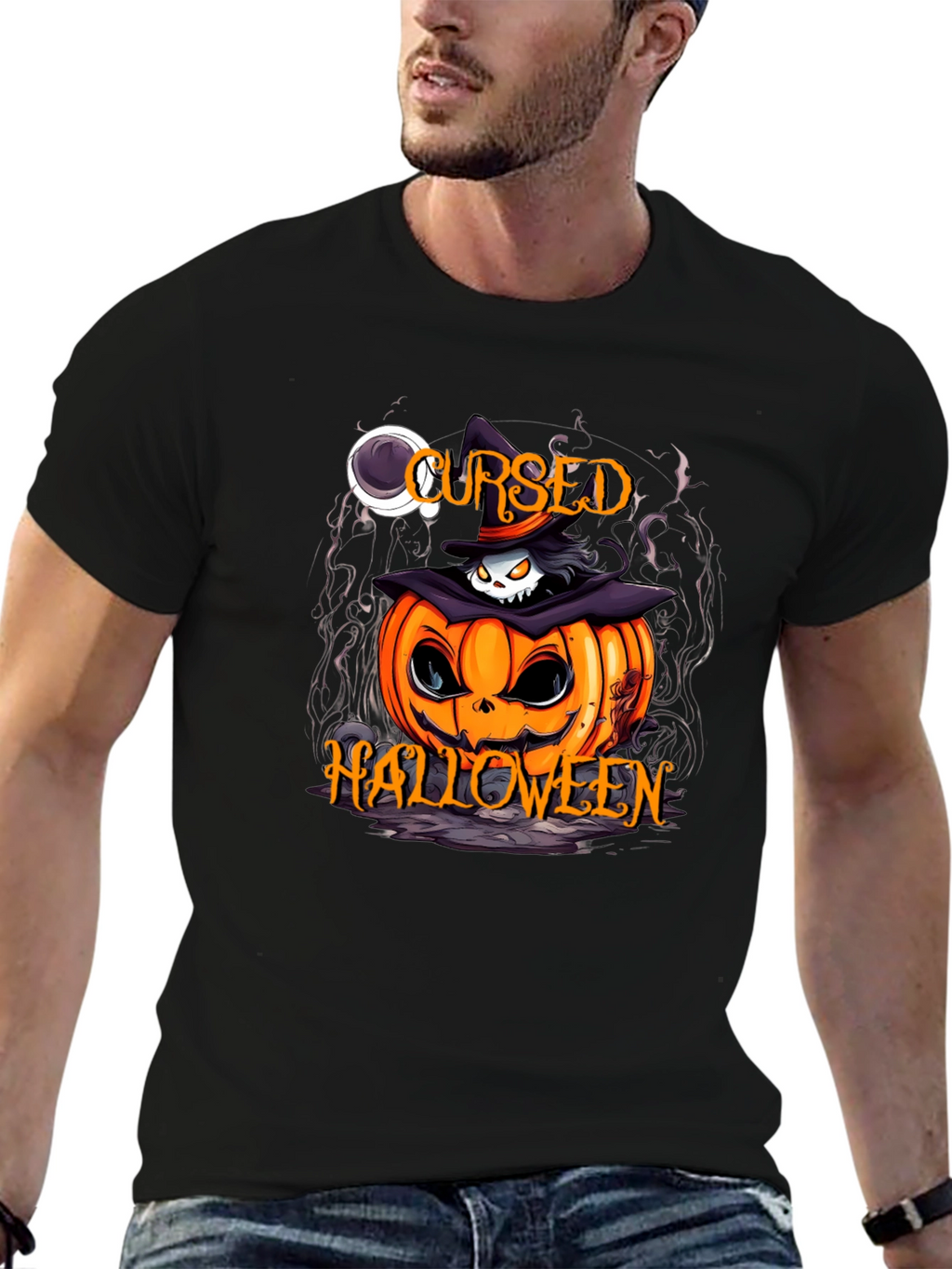 Cursed Halloween Pumpkin T-Shirt
