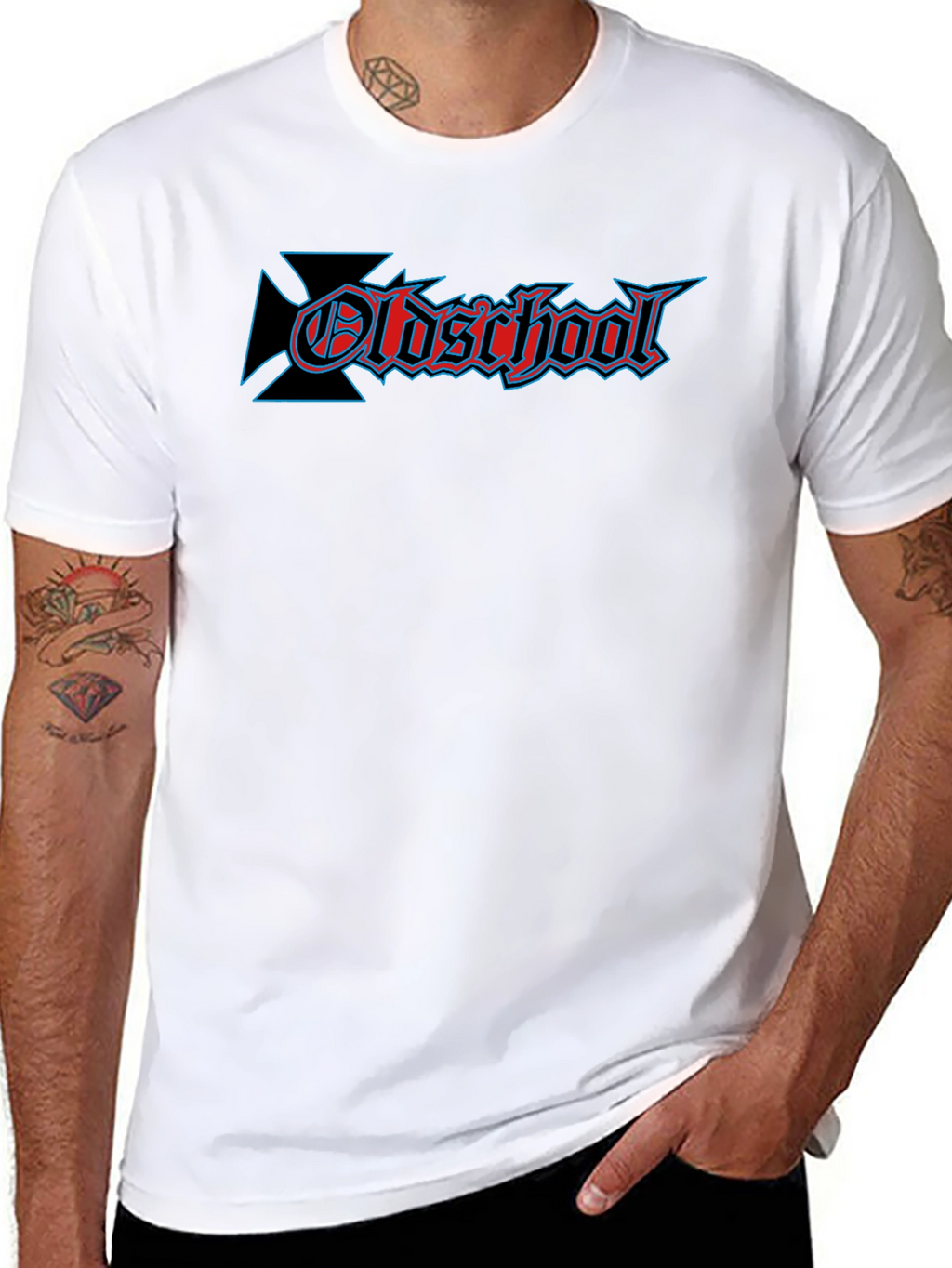 Oldschool Graphic Print Black T-Shirt