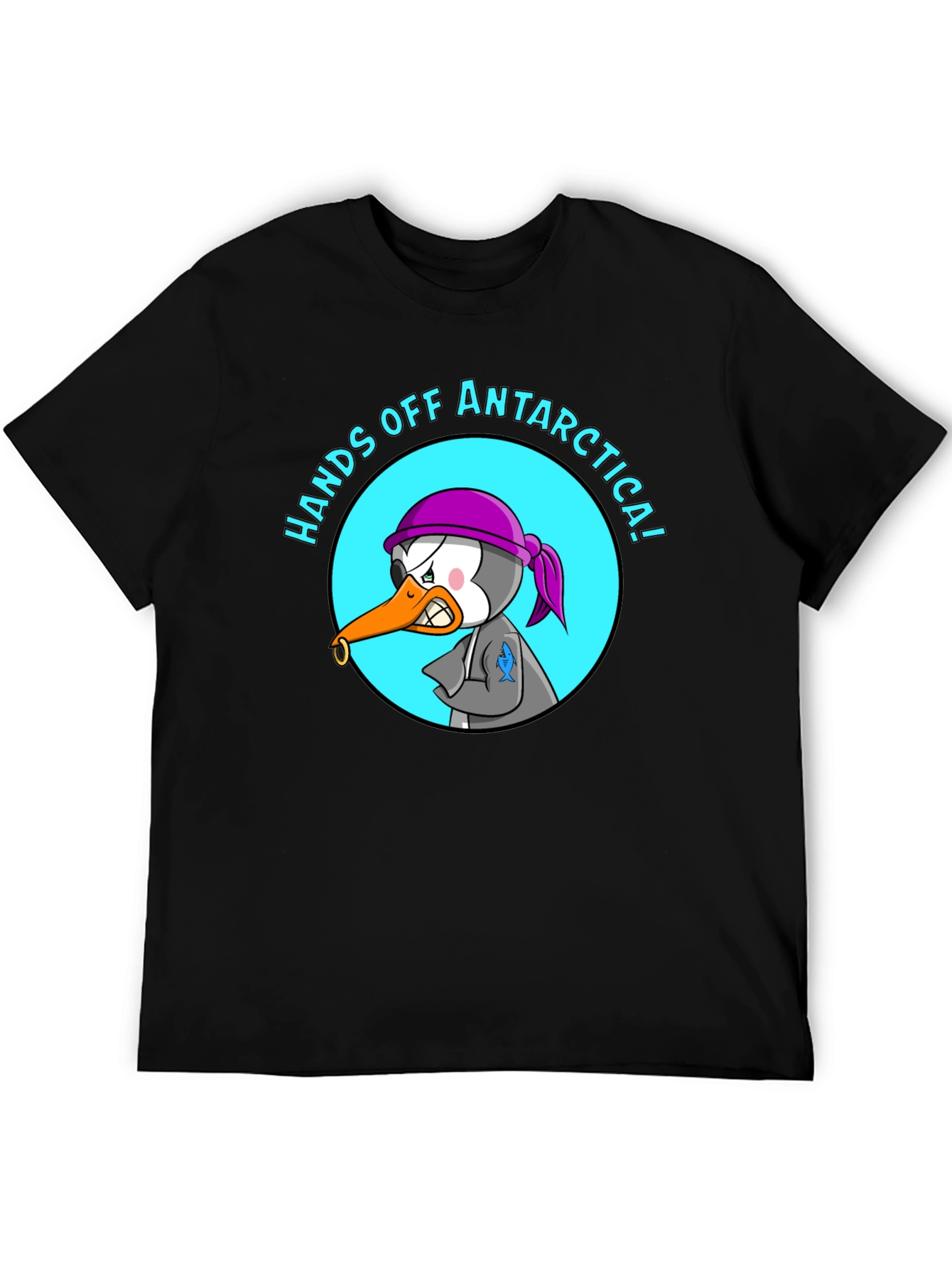 Hands Off Antarctica T-Shirt - Angry Penguin