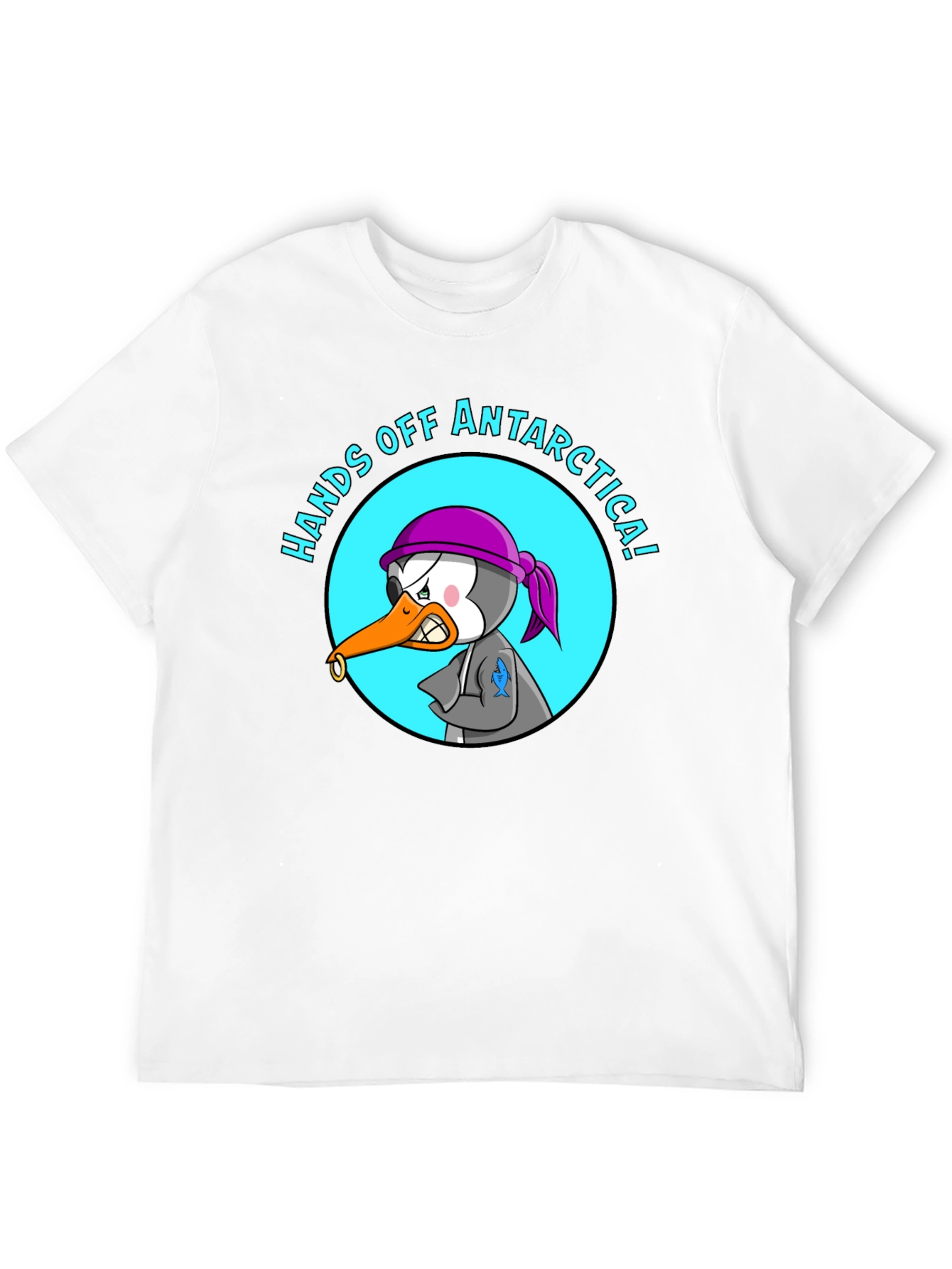 Hands Off Antarctica T-Shirt - Angry Penguin
