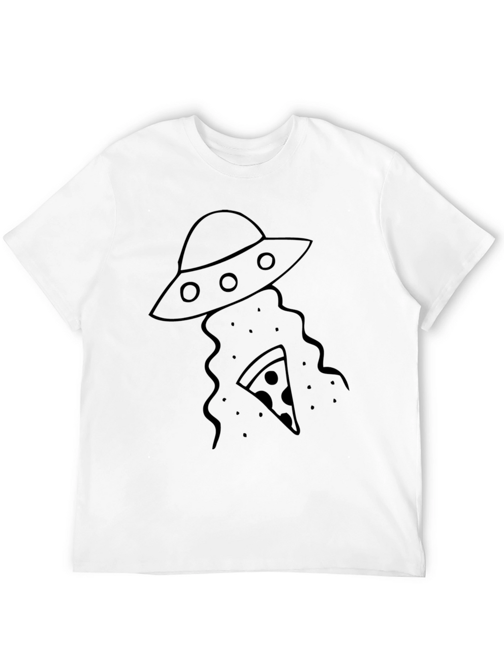 Alien Pizza Abduction Graphic T-Shirt